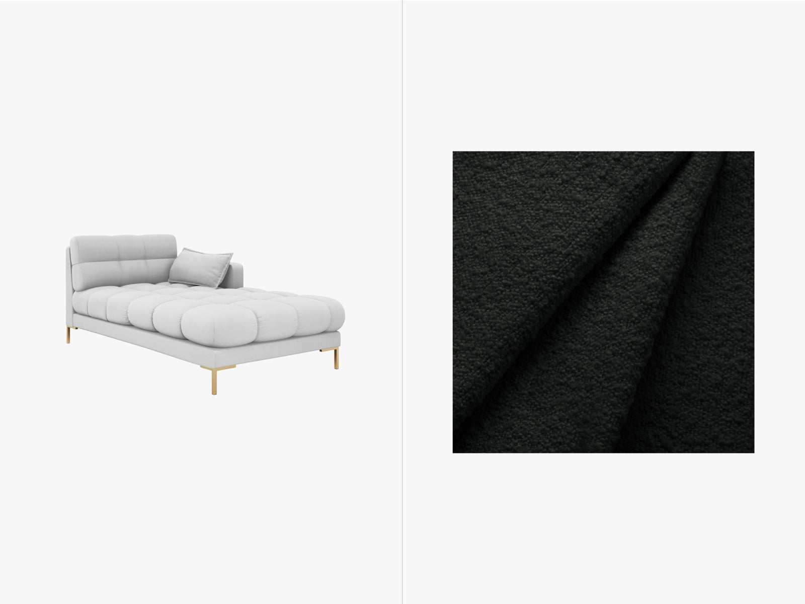 Mamaia Sofa Chaise Lounge rechts 1 Sitz in Black/Gold präsentiert im Onlineshop von KAQTU Design AG. L-Sofa rechts ist von Micadoni