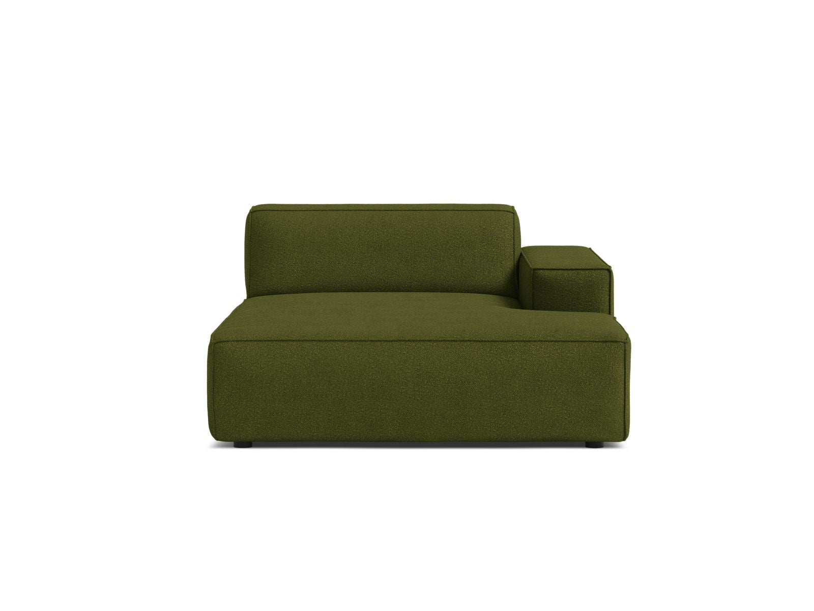 1-Sitzer Chaise Longue Rechts Jodie in Dark Olive Green-Baloo präsentiert im Onlineshop von KAQTU Design AG. Modulares Sofa ist von Micadoni