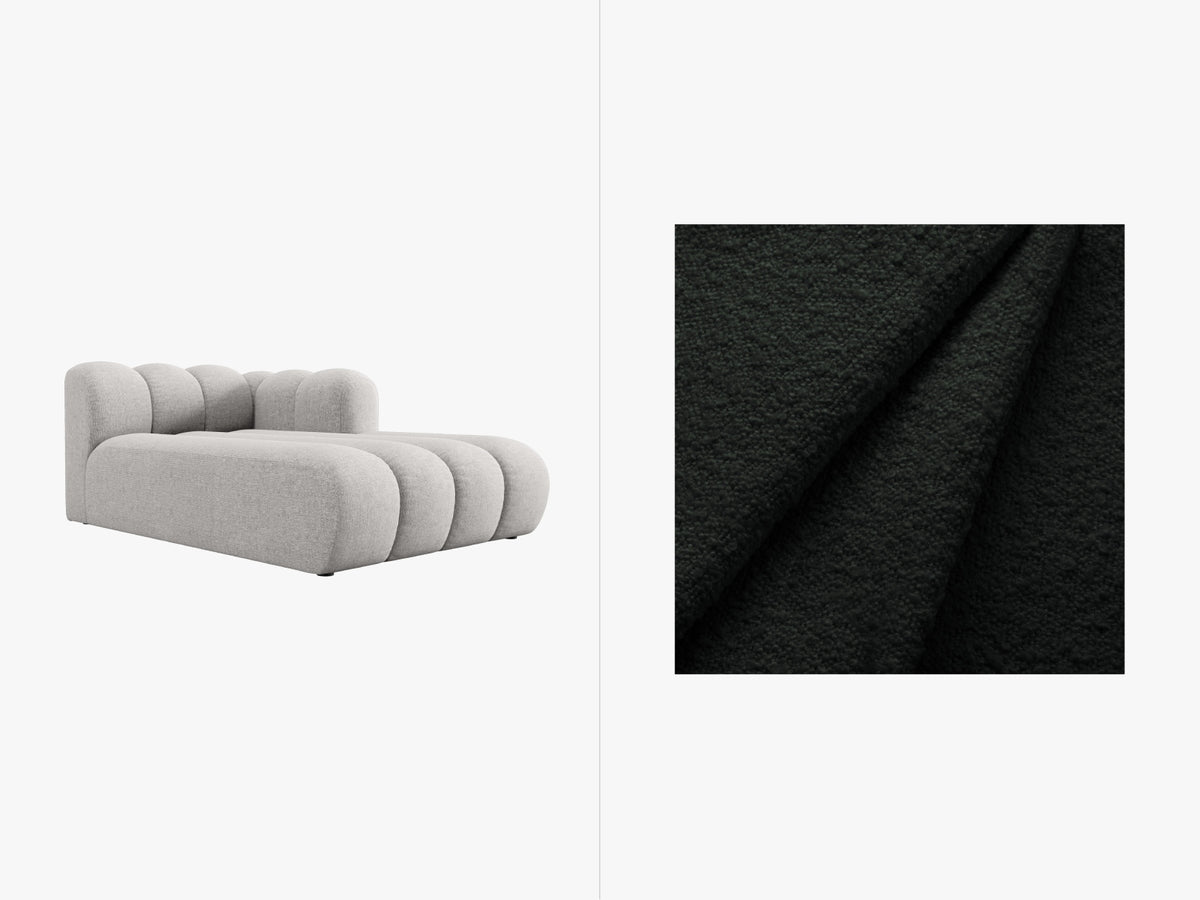 Lupine Sofa Chaise Lounge rechts 2 Sitzer in Black-Baloo präsentiert im Onlineshop von KAQTU Design AG. L-Sofa rechts ist von Micadoni