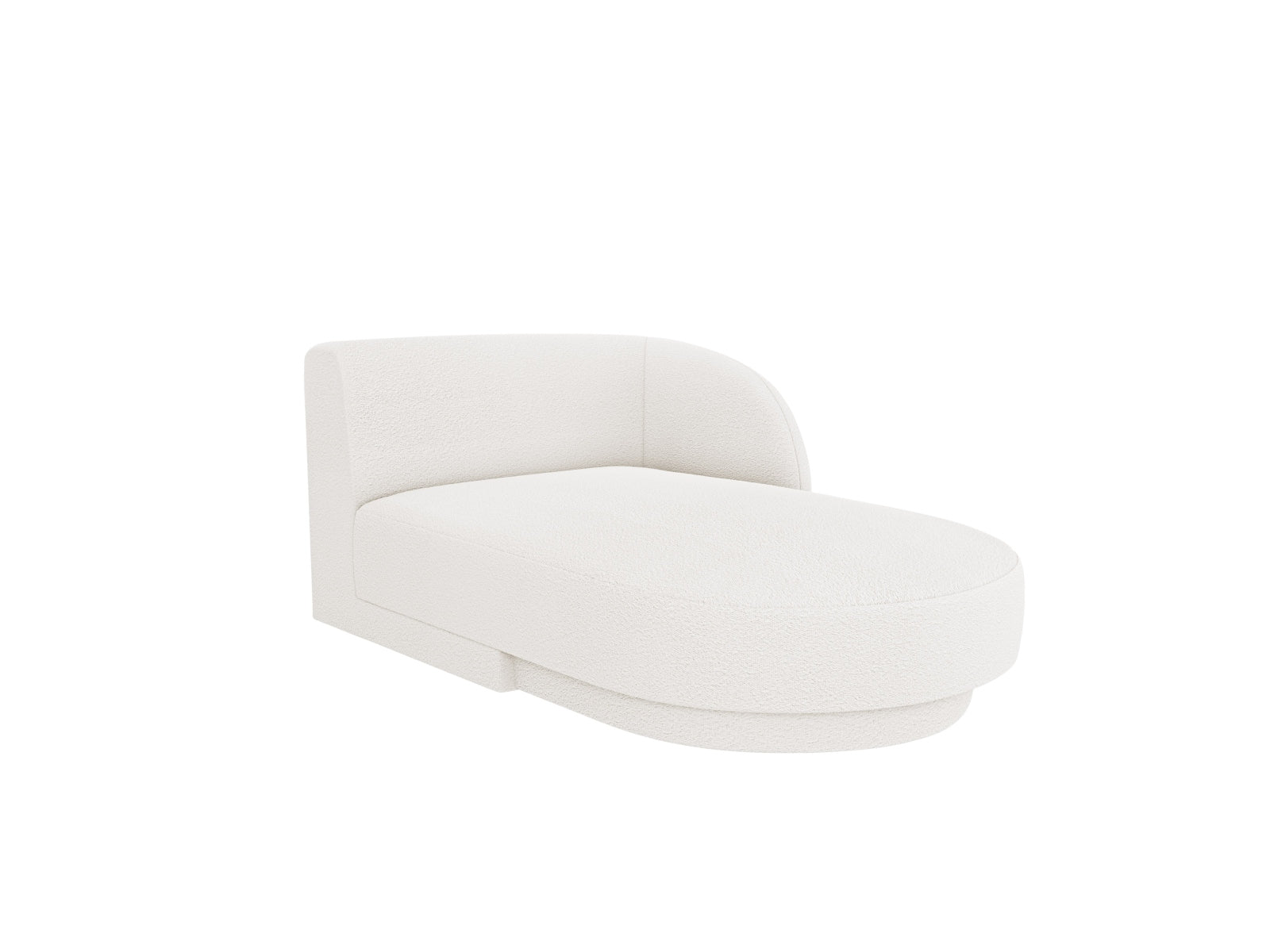 Miley Boucle Sofa Chaise Lounge rechts 2 Sitzer in White präsentiert im Onlineshop von KAQTU Design AG. L-Sofa rechts ist von Micadoni