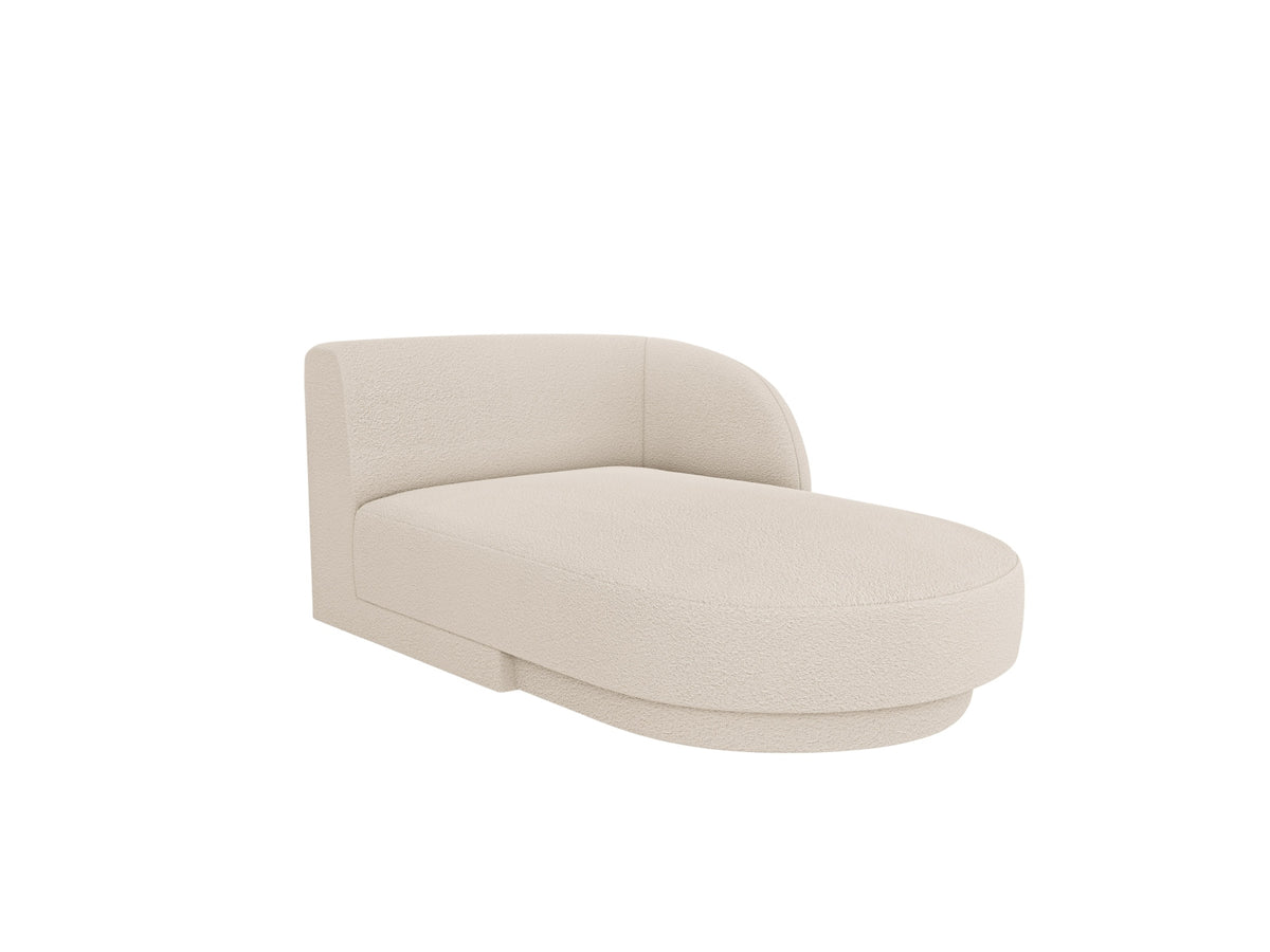 Miley Boucle Sofa Chaise Lounge rechts 2 Sitzer in Beige-Baloo präsentiert im Onlineshop von KAQTU Design AG. L-Sofa rechts ist von Micadoni