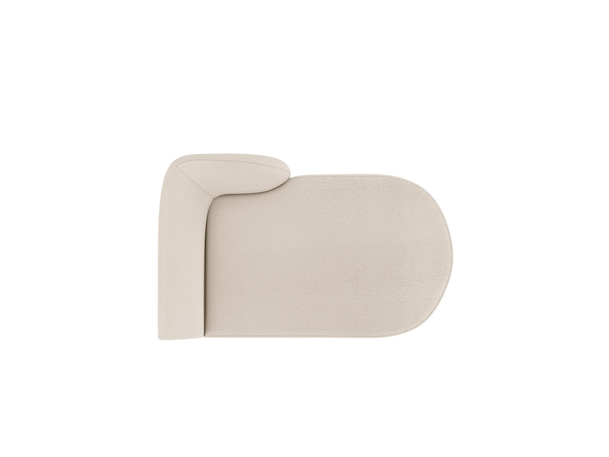 Miley Boucle Sofa Chaise Lounge rechts 2 Sitzer in Beige-Baloo präsentiert im Onlineshop von KAQTU Design AG. L-Sofa rechts ist von Micadoni