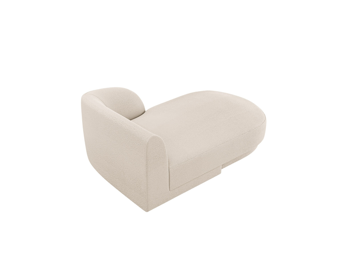 Miley Boucle Sofa Chaise Lounge rechts 2 Sitzer in Beige-Baloo präsentiert im Onlineshop von KAQTU Design AG. L-Sofa rechts ist von Micadoni
