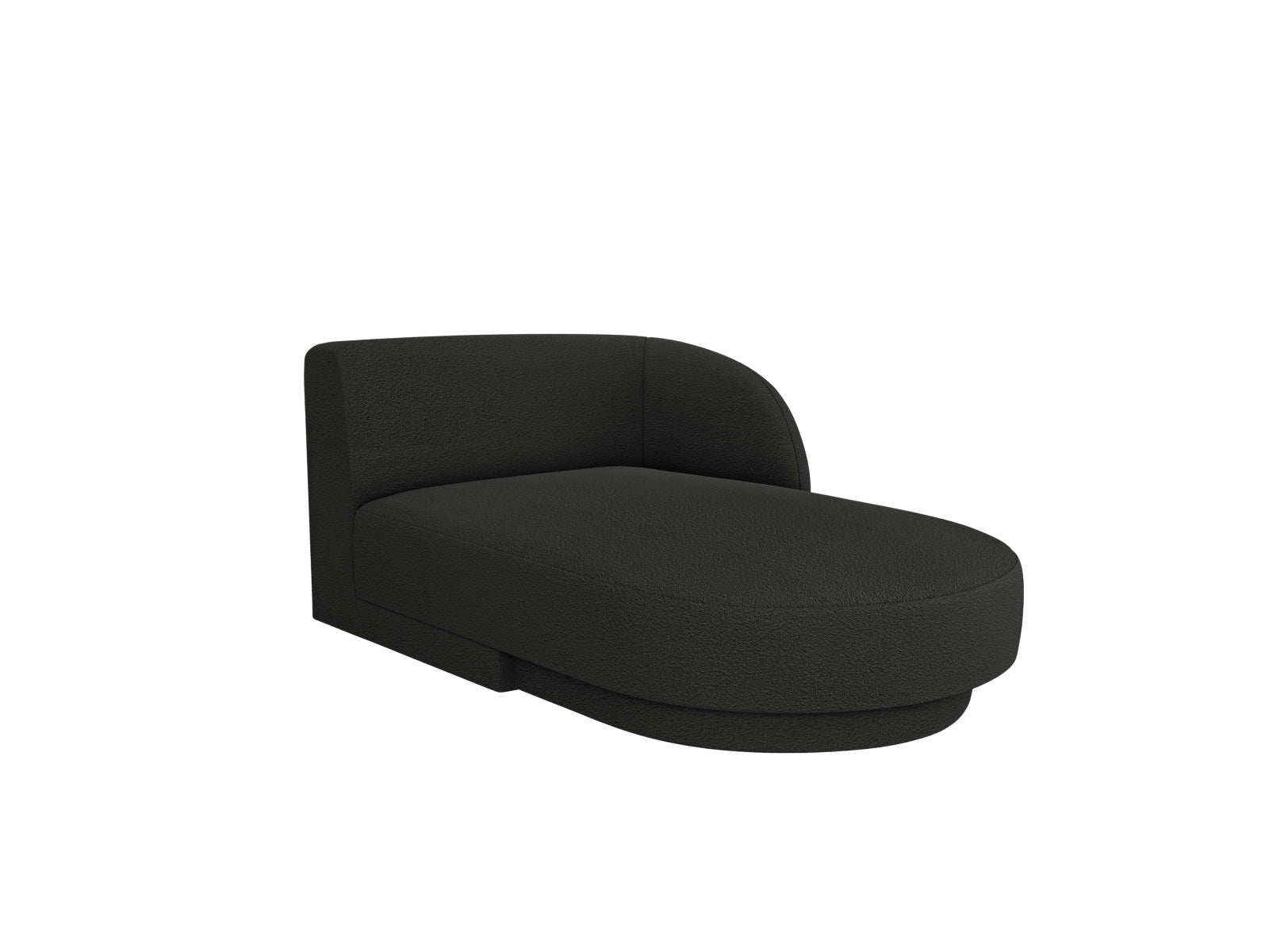 Miley Boucle Sofa Chaise Lounge rechts 2 Sitzer in Black präsentiert im Onlineshop von KAQTU Design AG. L-Sofa rechts ist von Micadoni