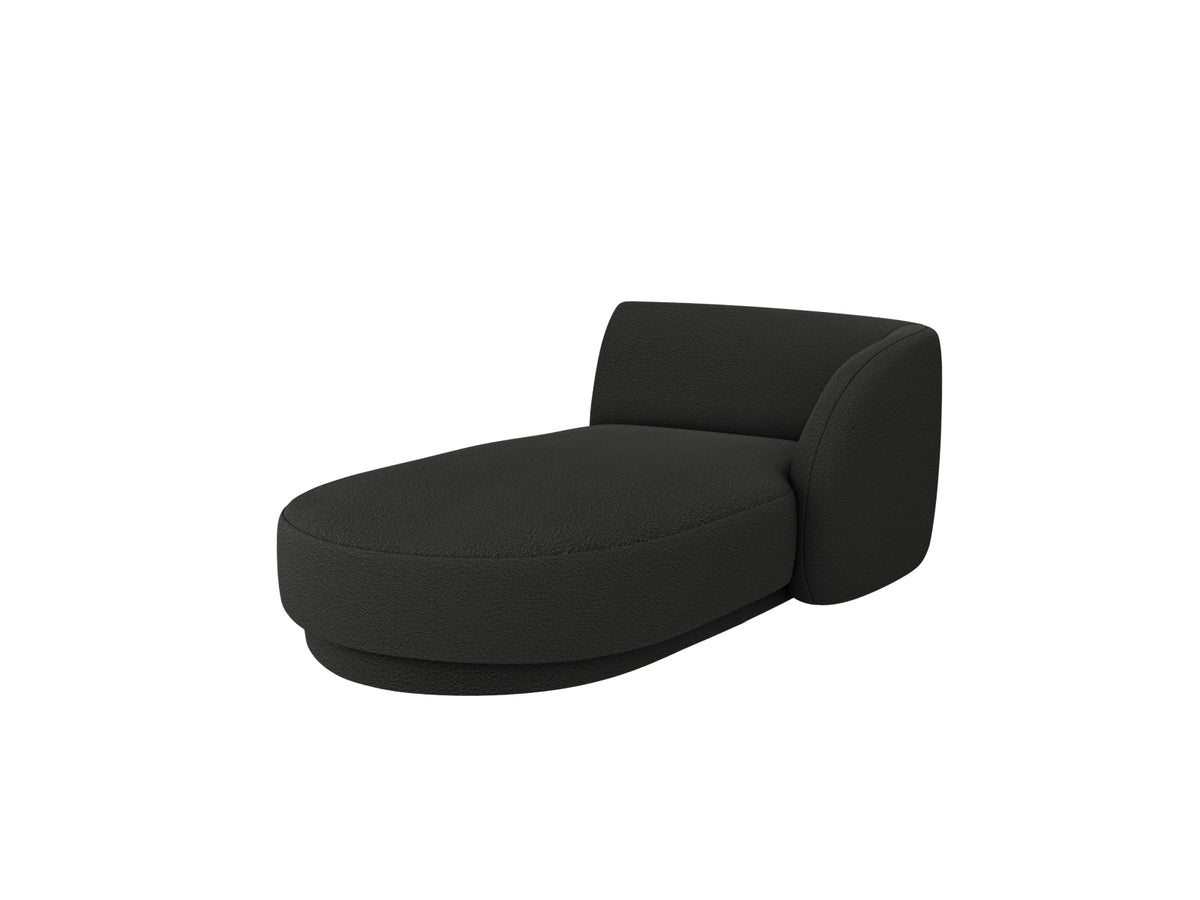Miley Boucle Sofa Chaise Lounge rechts 2 Sitzer in Black-Baloo präsentiert im Onlineshop von KAQTU Design AG. L-Sofa rechts ist von Micadoni
