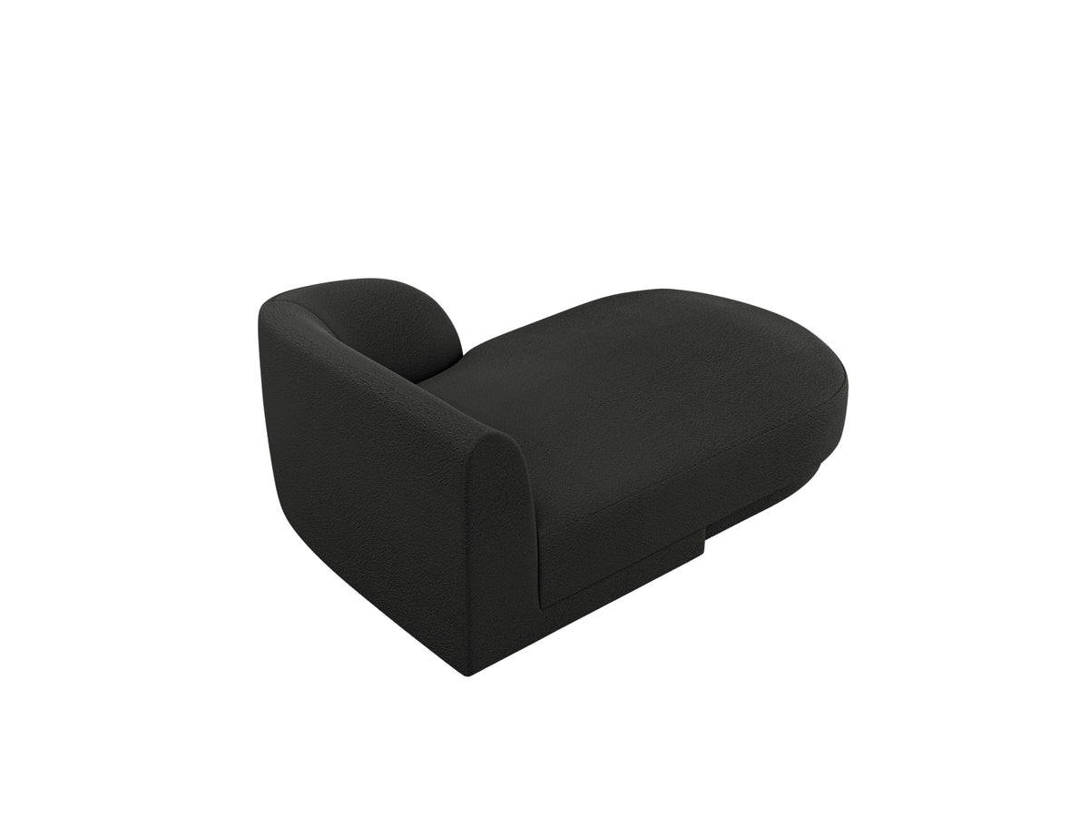 Miley Boucle Sofa Chaise Lounge rechts 2 Sitzer in Black-Baloo präsentiert im Onlineshop von KAQTU Design AG. L-Sofa rechts ist von Micadoni