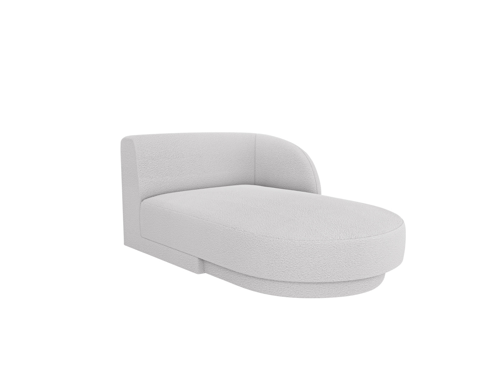 Miley Boucle Sofa Chaise Lounge rechts 2 Sitzer in Light Grey präsentiert im Onlineshop von KAQTU Design AG. L-Sofa rechts ist von Micadoni
