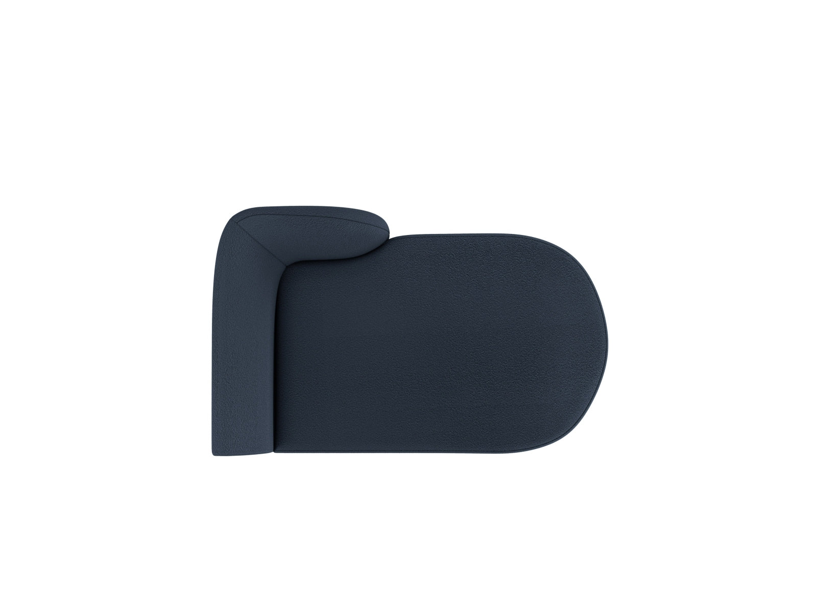 Miley Boucle Sofa Chaise Lounge rechts 2 Sitzer in Dark Blue-Baloo präsentiert im Onlineshop von KAQTU Design AG. L-Sofa rechts ist von Micadoni