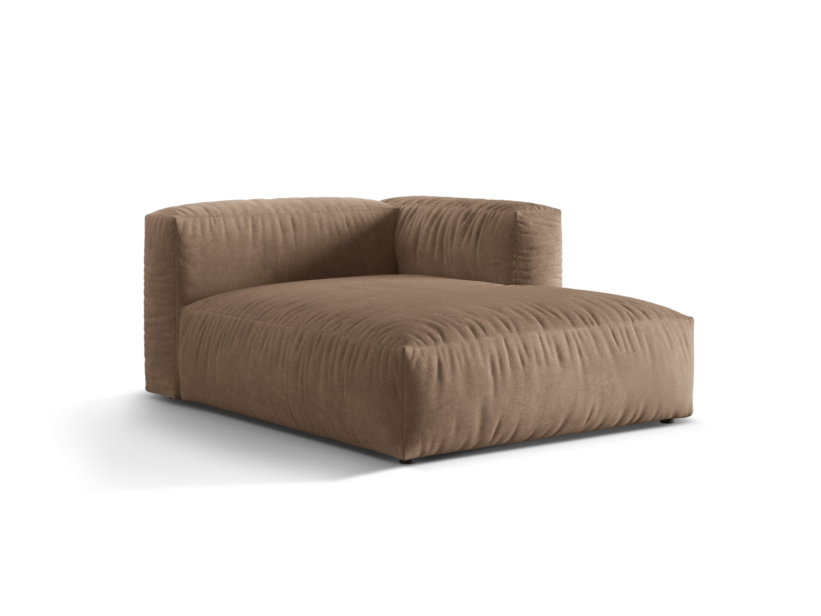 Elegantes Martina Sofa Chaise Lounge in Dunkelbeige, ideal für stilvolle Wohnräume. Komfort und modernes Design vereint.