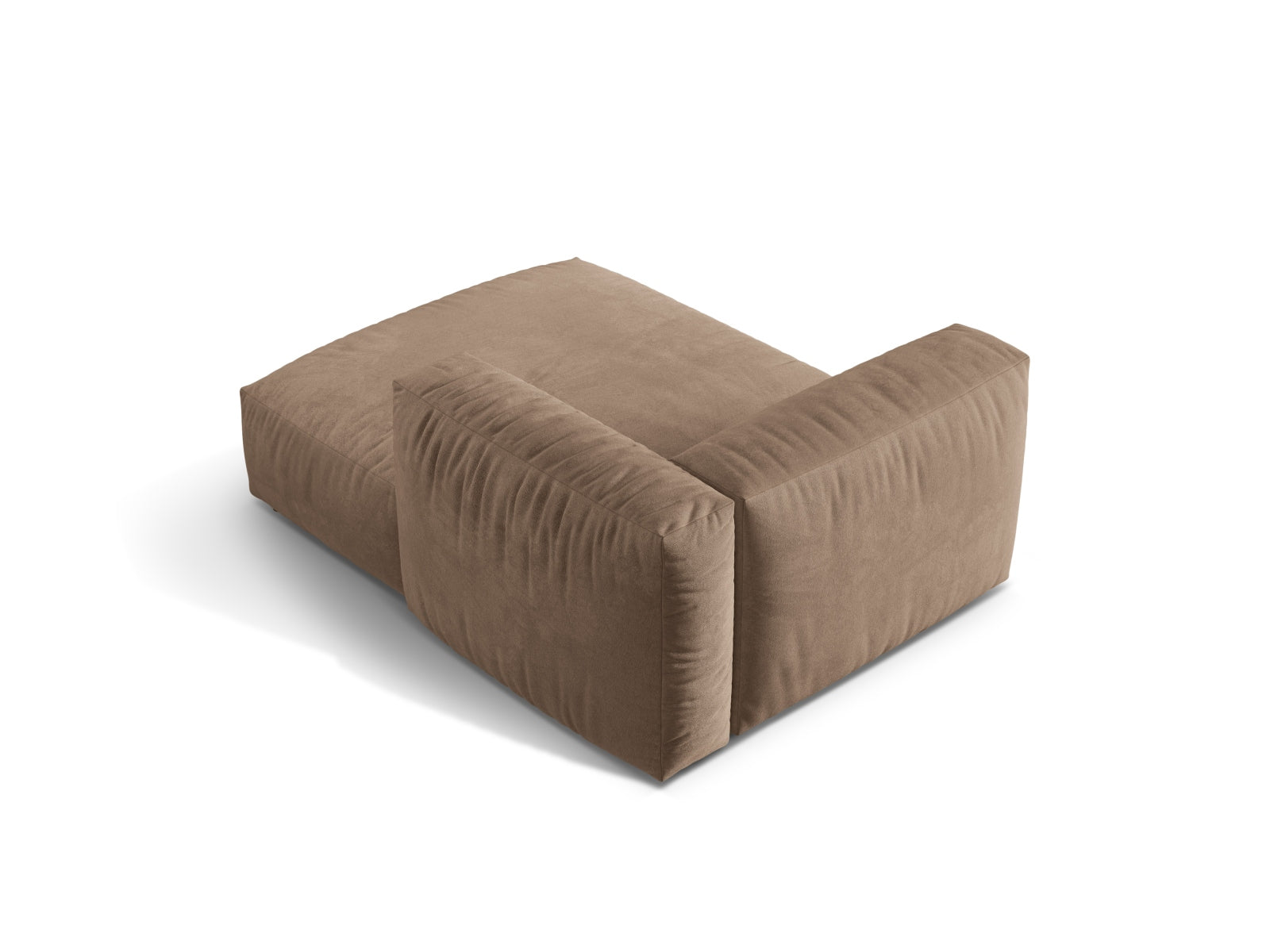 Rechtsseitiges Martina Sofa Chaise Lounge in edlem Dunkelbeige, perfekt für gemütliche und moderne Wohnambiente.