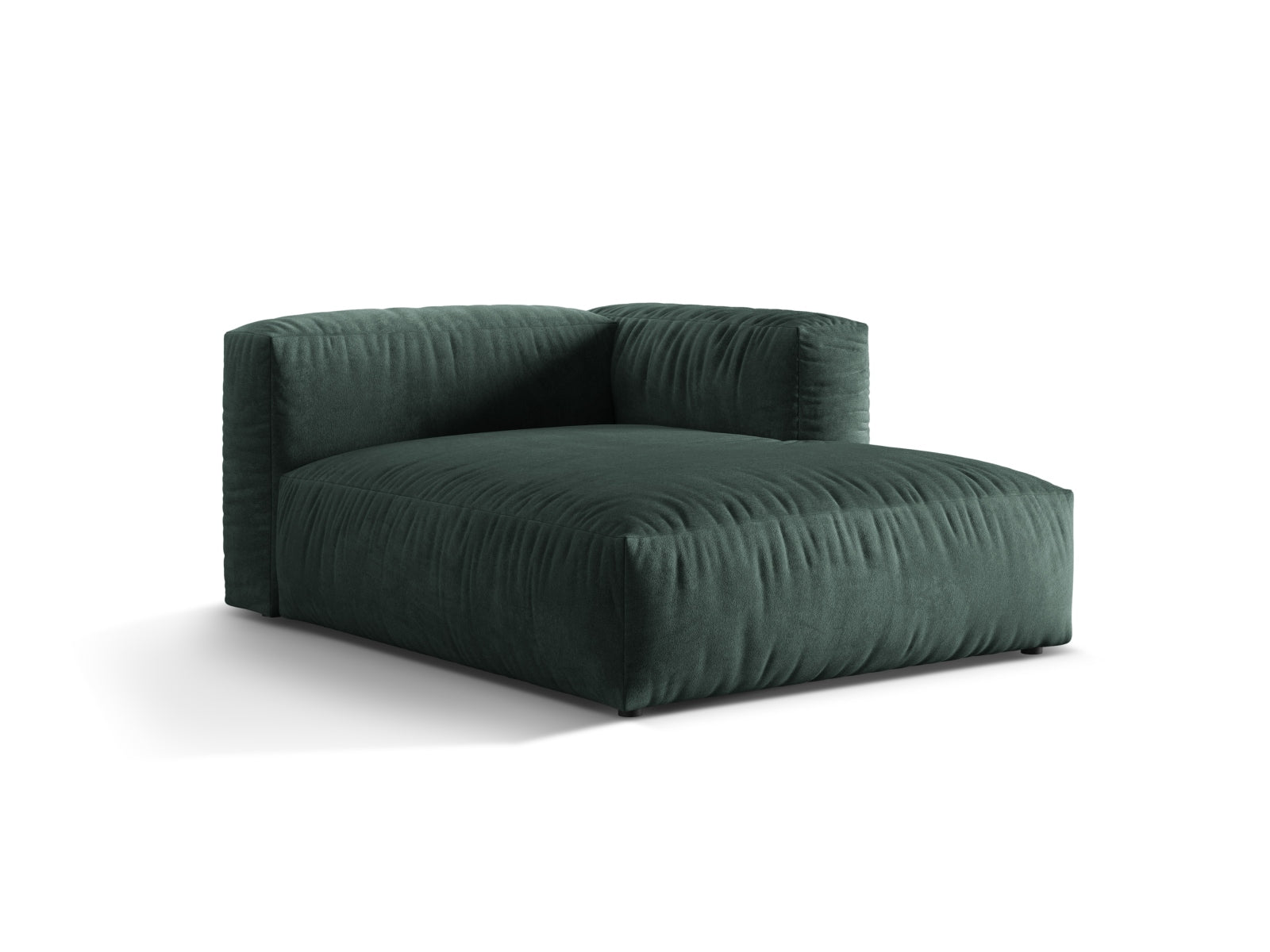 Elegantes Martina Sofa Chaise Lounge in Petrol-Vogue, ideal für stilvolle Wohnräume. Rechtsseitige 1-Sitz-Lösung von Micadoni.