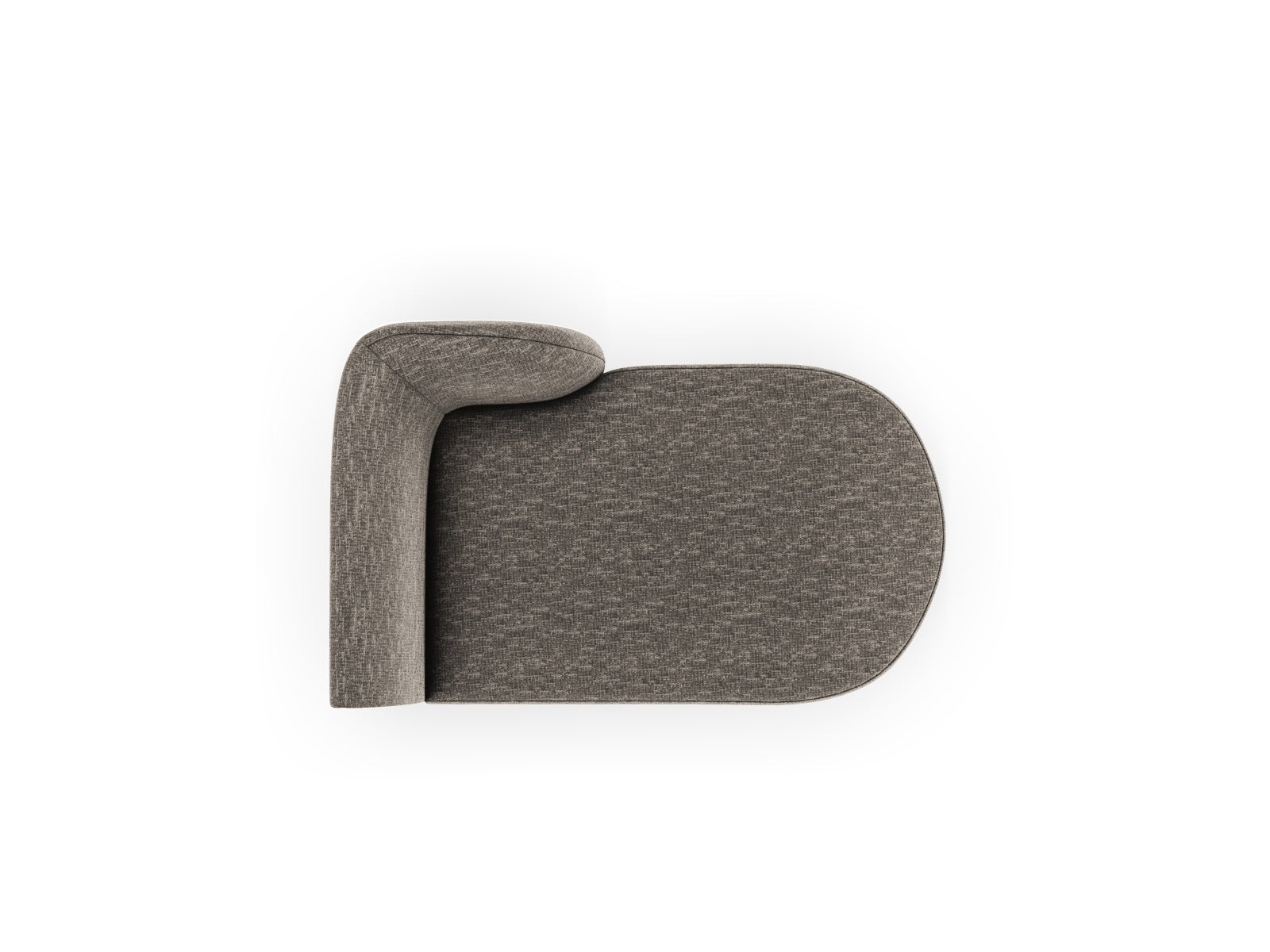 Elegantes Miley Sofa Chaise Lounge rechts, 2-Sitzer in stilvollem Grau, ideal für moderne Wohnräume, erhältlich bei KAQTU Design AG.