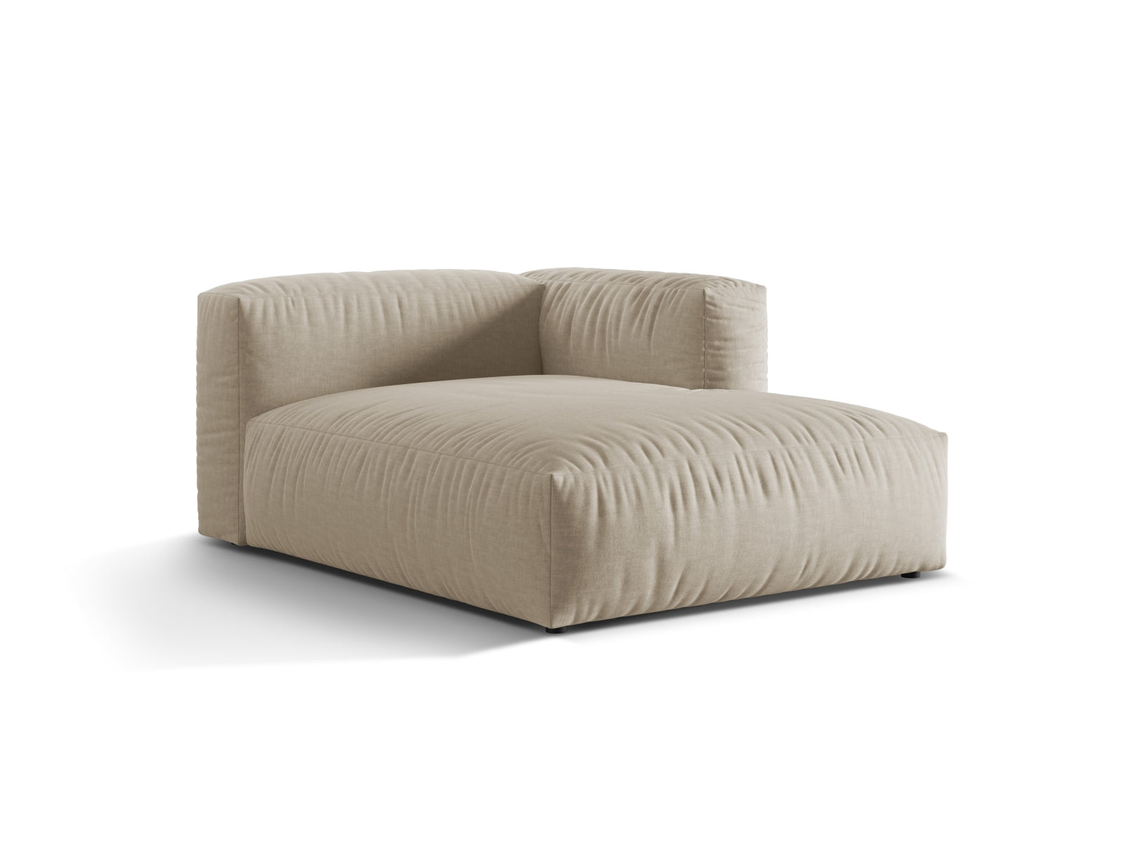 Elegantes Martina Sofa Chaise Lounge rechts in hellem Beige, ideal für stilvolle Wohnräume. Hochwertige Verarbeitung von Micadoni.