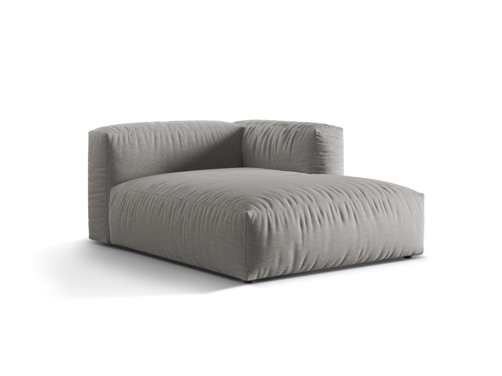 Modernes Martina Sofa Chaise Lounge rechts in sanftem Grau, perfekt für gemütliche Wohnzimmer und stilvolle Einrichtungsideen.