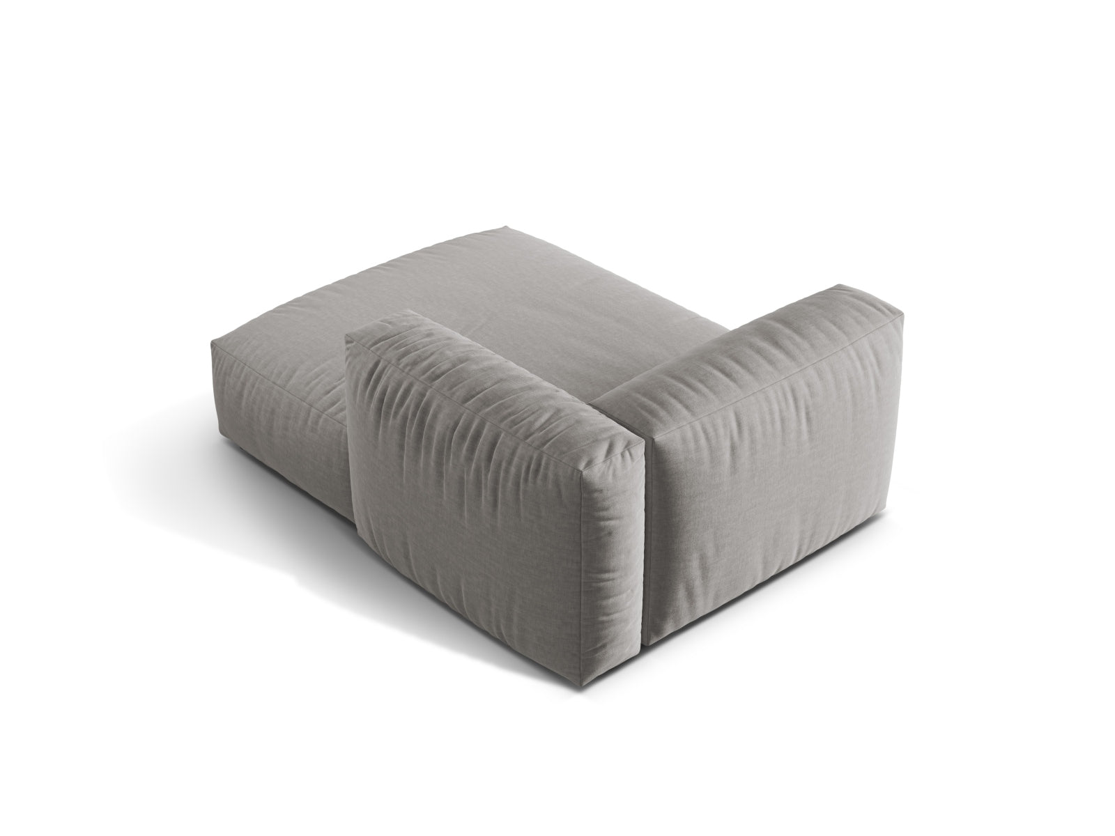 Elegantes Martina Sofa Chaise Lounge rechts in dezentem Grau, ideal für stilvolle Wohnräume und entspannte Momente.