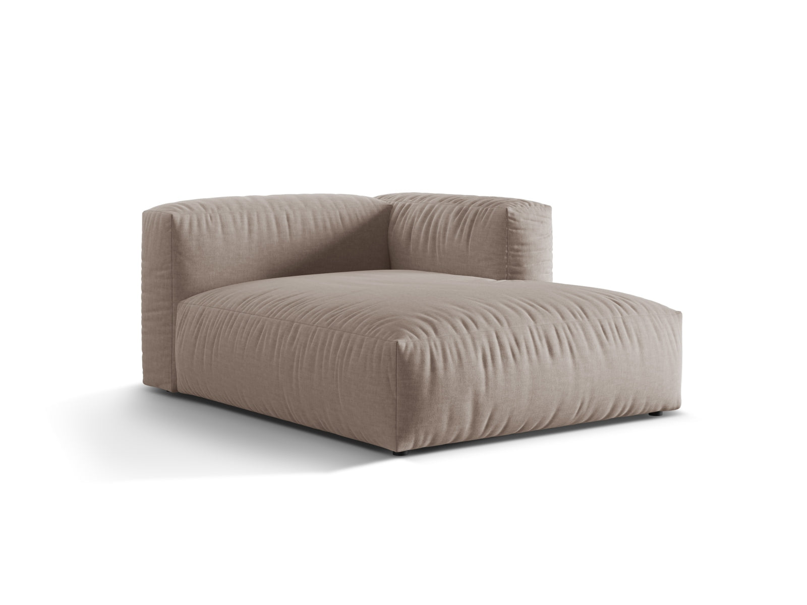 Elegantes Martina Sofa Chaise Lounge rechts in stilvollem Dunkelbeige, ideal für moderne Wohnräume. Hochwertige Verarbeitung von Micadoni.