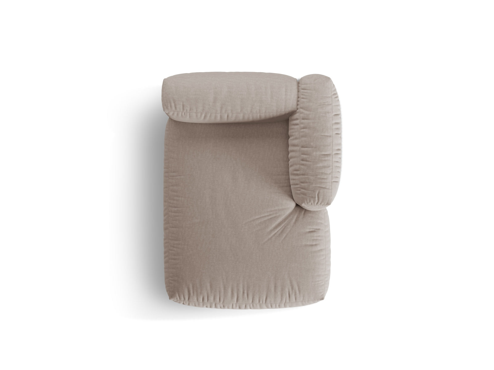 Elegantes Martina Sofa Chaise Lounge rechts in luxuriösem Dunkelbeige, ideal für stilvolle Wohnräume. Hochwertige Verarbeitung von Micadoni.