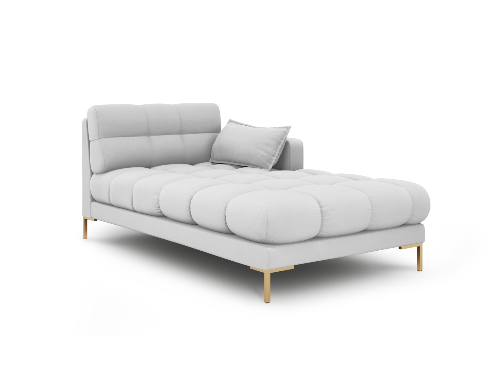 Mamaia Sofa Chaise Lounge rechts 1 Sitz in Light Grey/Gold präsentiert im Onlineshop von KAQTU Design AG. L-Sofa rechts ist von Micadoni