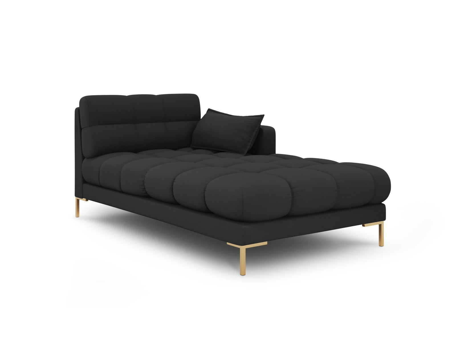 Mamaia Sofa Chaise Lounge rechts 1 Sitz in Dark Grey/Gold präsentiert im Onlineshop von KAQTU Design AG. L-Sofa rechts ist von Micadoni
