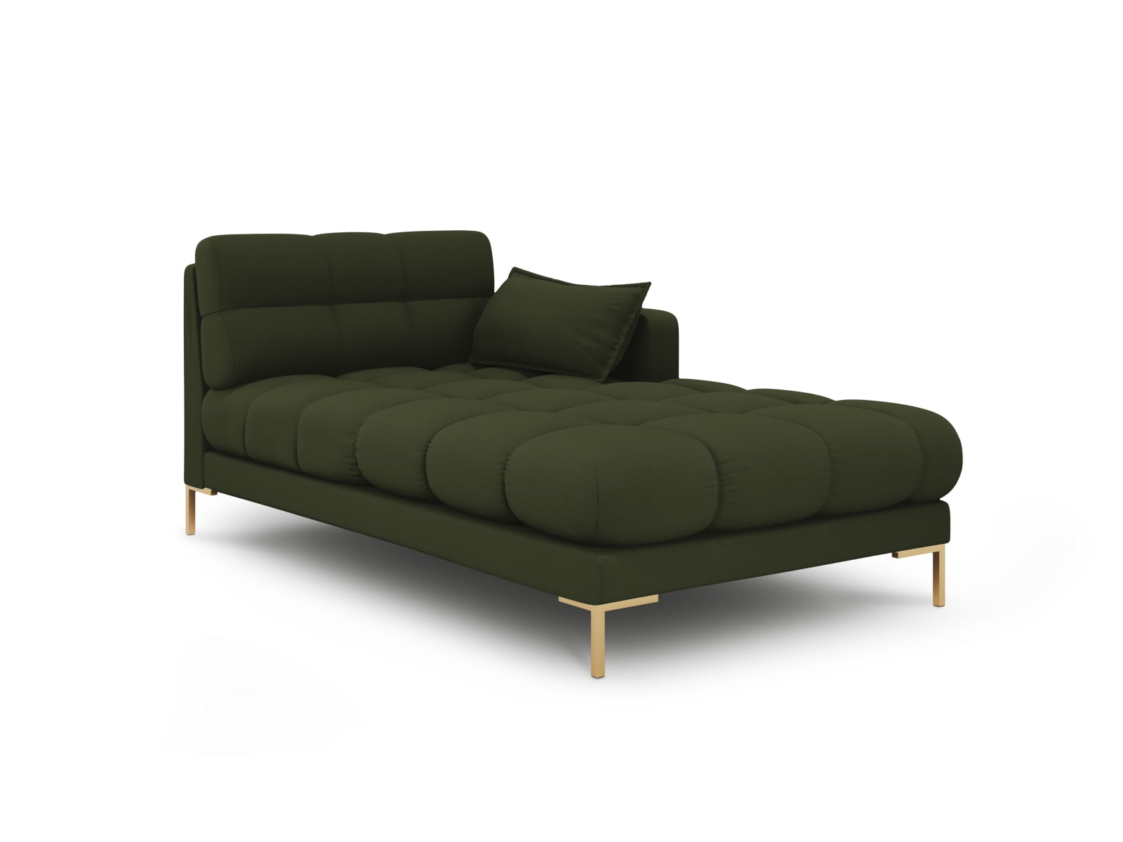 Mamaia Sofa Chaise Lounge rechts 1 Sitz in Green/Gold präsentiert im Onlineshop von KAQTU Design AG. L-Sofa rechts ist von Micadoni