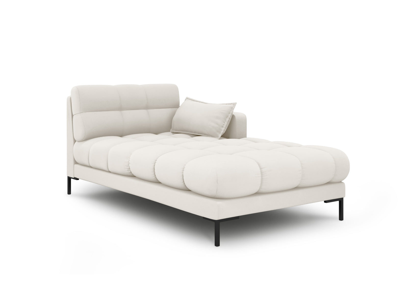 Mamaia Sofa Chaise Lounge rechts 1 Sitz in Light Beige/Schwarz präsentiert im Onlineshop von KAQTU Design AG. L-Sofa rechts ist von Micadoni