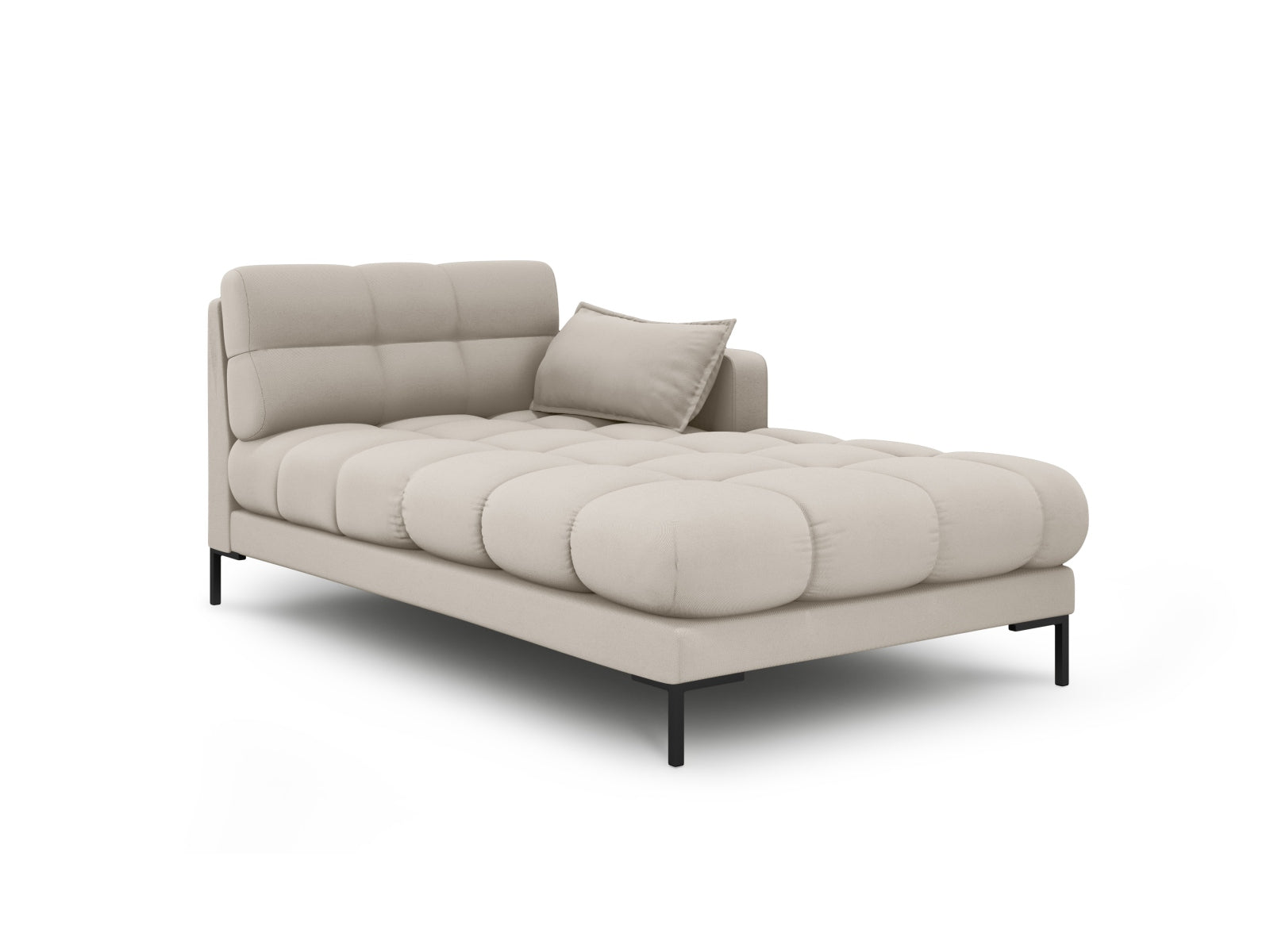 Mamaia Sofa Chaise Lounge rechts 1 Sitz in Beige/Schwarz präsentiert im Onlineshop von KAQTU Design AG. L-Sofa rechts ist von Micadoni