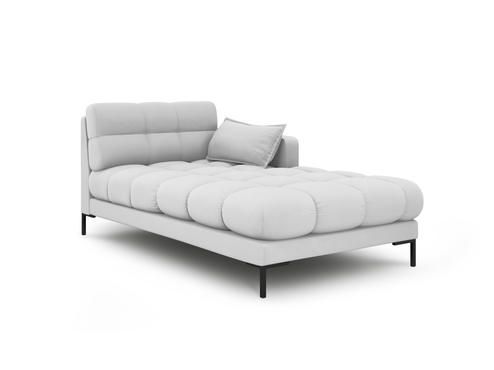 Mamaia Sofa Chaise Lounge rechts 1 Sitz in Light Grey/Schwarz präsentiert im Onlineshop von KAQTU Design AG. L-Sofa rechts ist von Micadoni