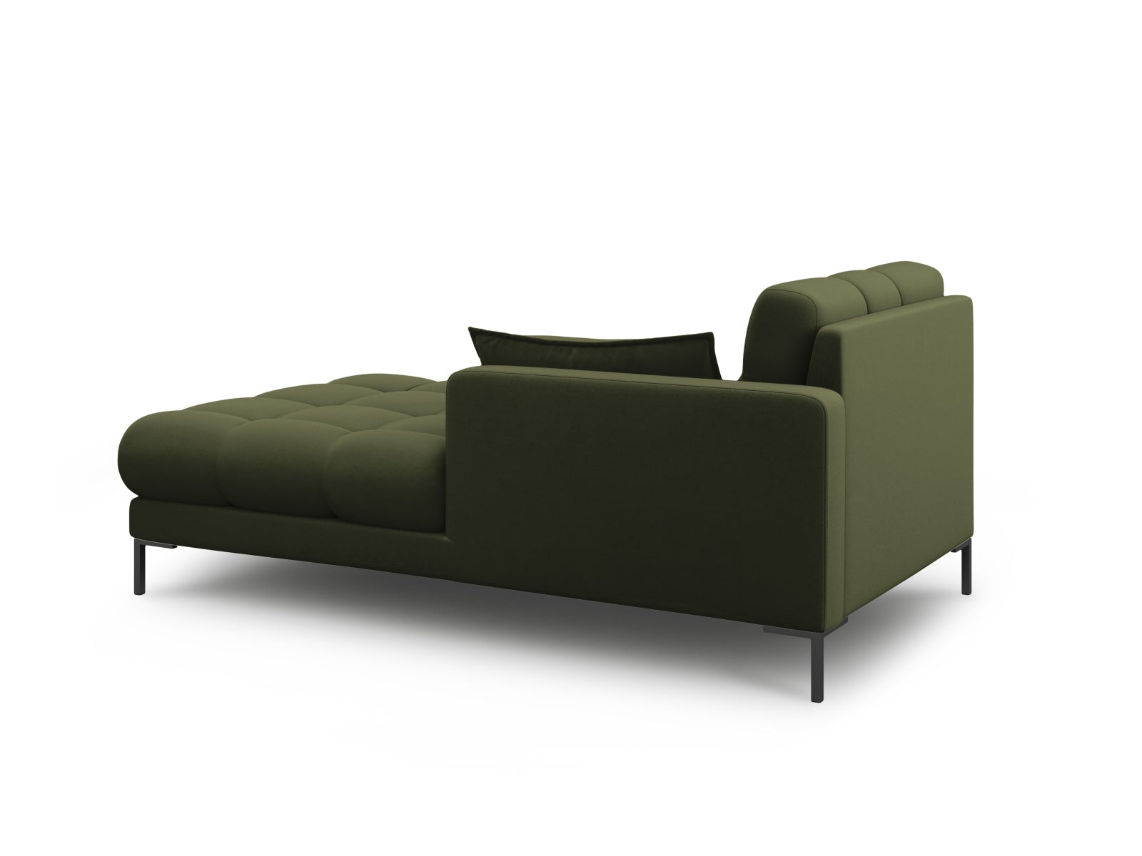 Elegantes Mamaia Sofa Chaise Lounge in Grün und Schwarz, ideal für stilvolle Wohnräume. Komfortabler 1-Sitzer von Micadoni.