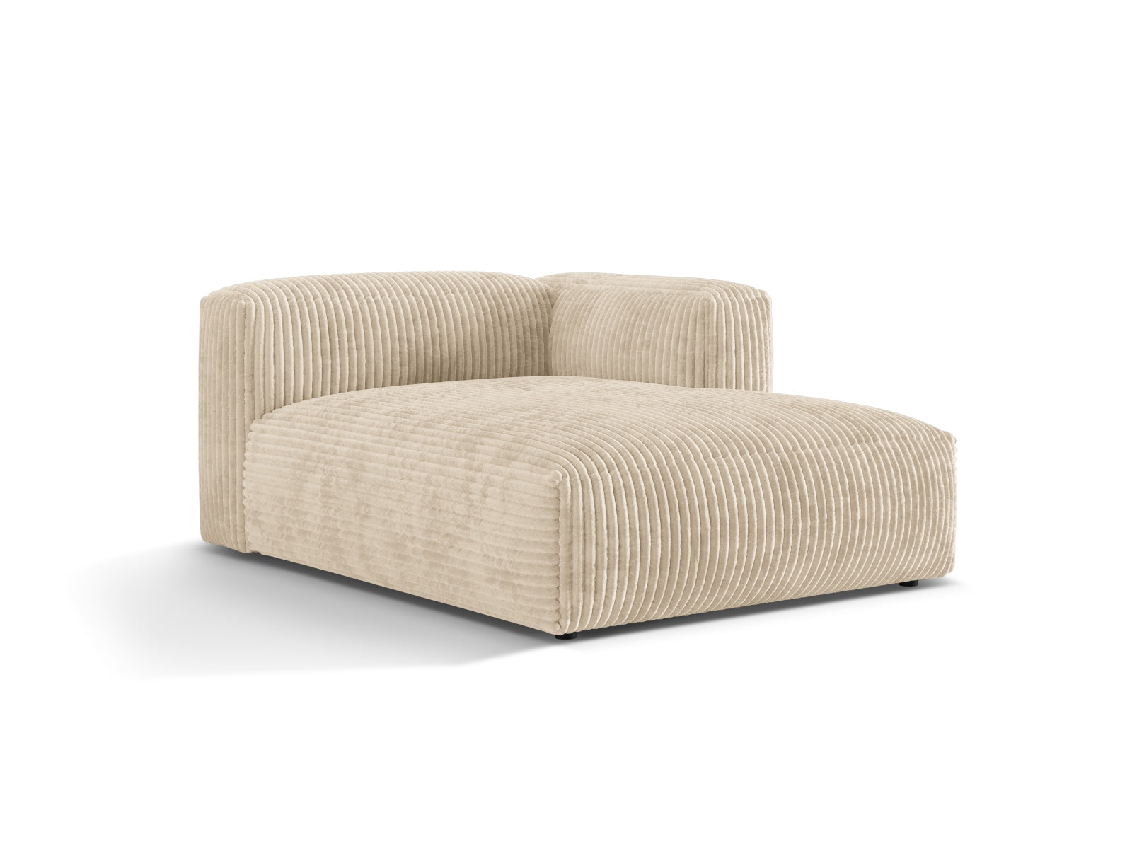 Entdecken Sie die Martina Sofa Chaise Lounge rechts von Micadoni – ein stilvolles L-Sofa in Light Beige, das Komfort und Eleganz vereint.
