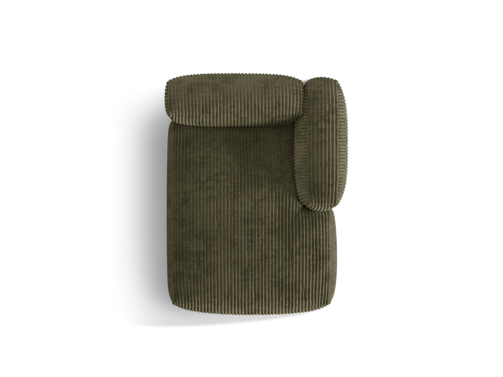 Elegantes Martina Sofa Chaise Lounge in Moss Green-Tilia, ideal für stilvolle Wohnräume. Rechtsseitige Sitzgelegenheit für entspannte Momente.