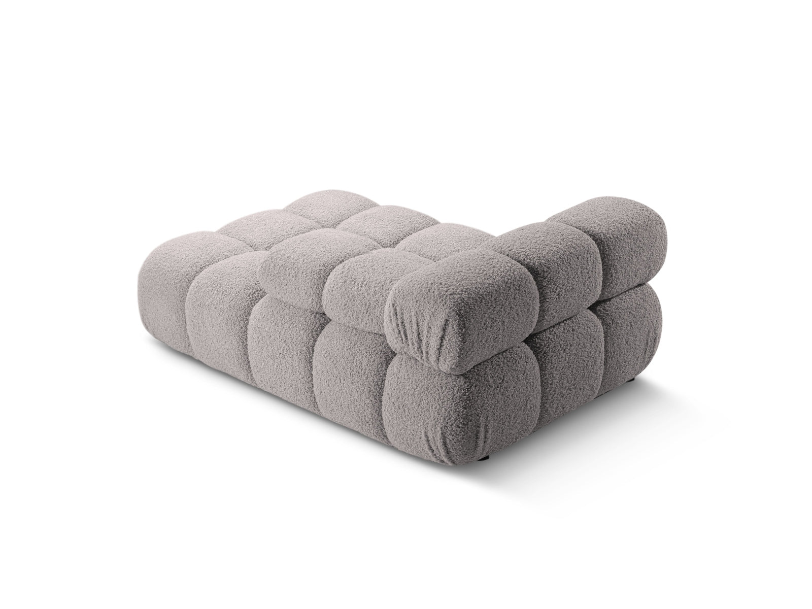 Elegantes Bellis Boucle Sofa Chaise Lounge in hellem Grau, ideal für stilvolle Wohnräume und entspannte Momente. Hochwertige Verarbeitung von Micadoni.