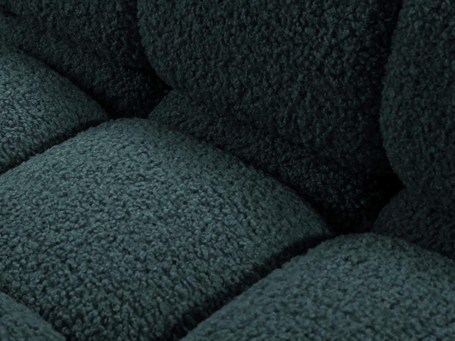 Elegantes Bellis Boucle Sofa Chaise Lounge in trendigem Petrol, rechte Variante, 1 Sitzplatz, 94cm, ideal für stilvolle Einrichtung.
