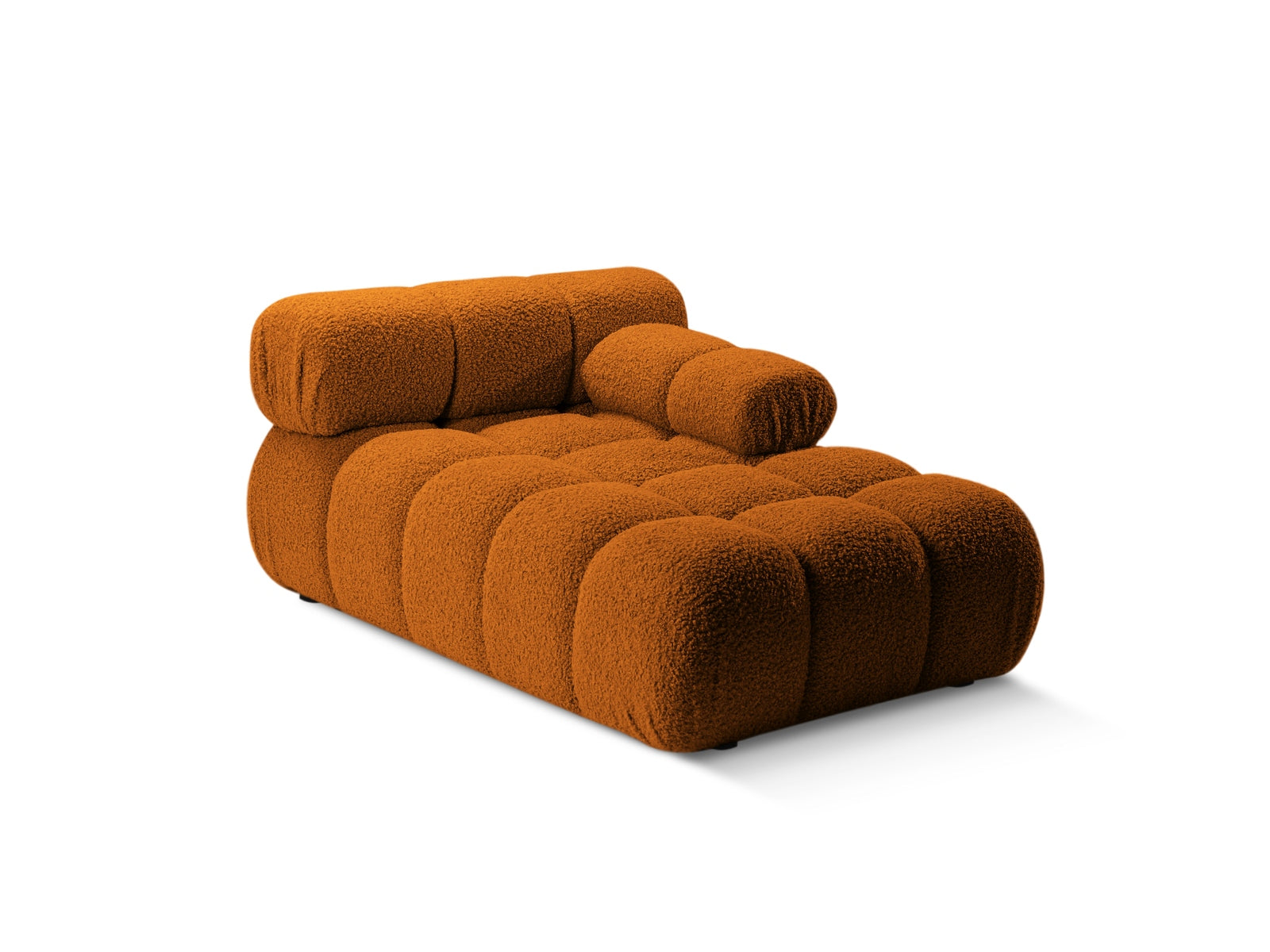 Elegantes Bellis Boucle Sofa Chaise Lounge rechts mit 1 Sitz und 94 cm Breite, ideal für stilvolle Wohnräume, erhältlich bei KAQTU Design AG.