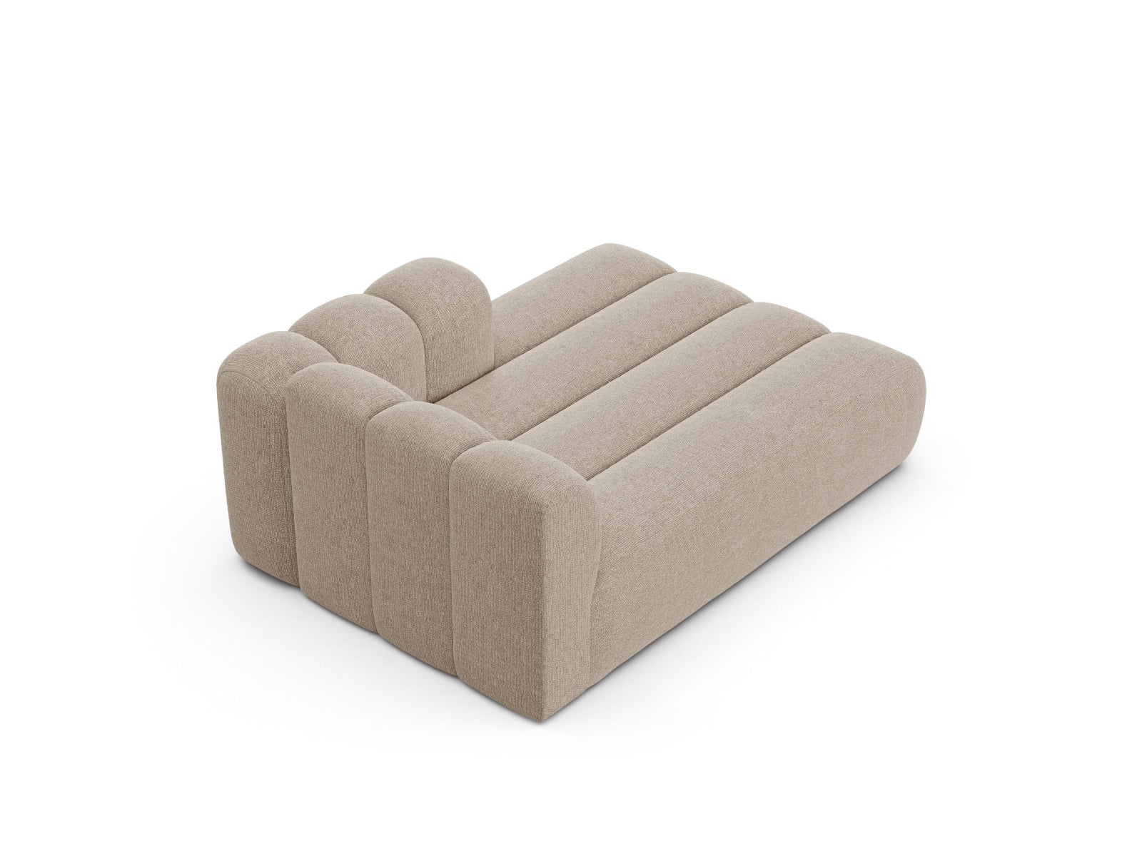 Lupine Chaise Longue rechts 2 Sitzer in Dark Beige-Eden präsentiert im Onlineshop von KAQTU Design AG. Modulares Sofa ist von Micadoni