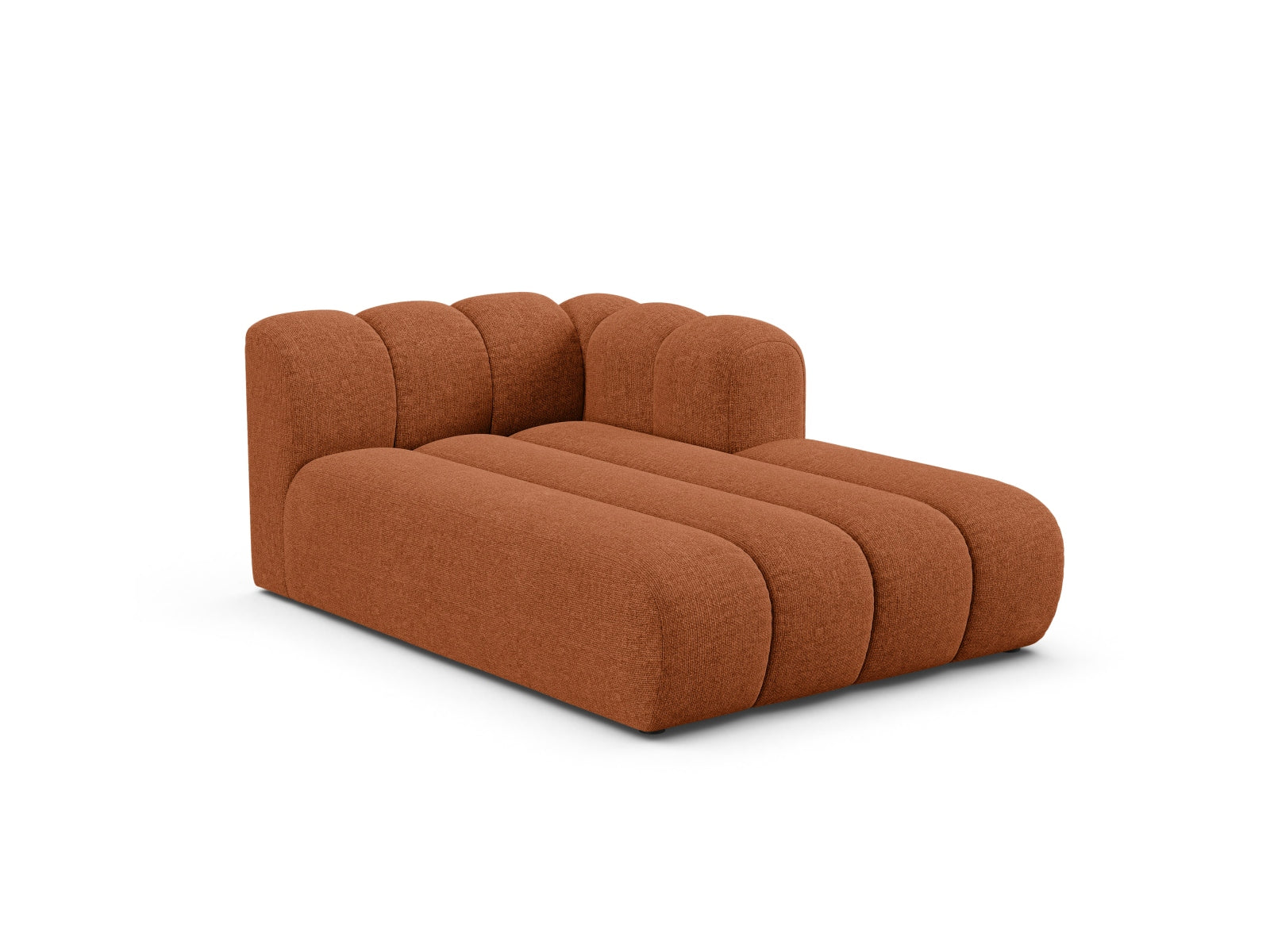 Elegante Lupine Chaise Longue rechts für 2 Personen in Brick-Eden, ideal für stilvolle Wohnräume. Modulares Sofa von Micadoni.