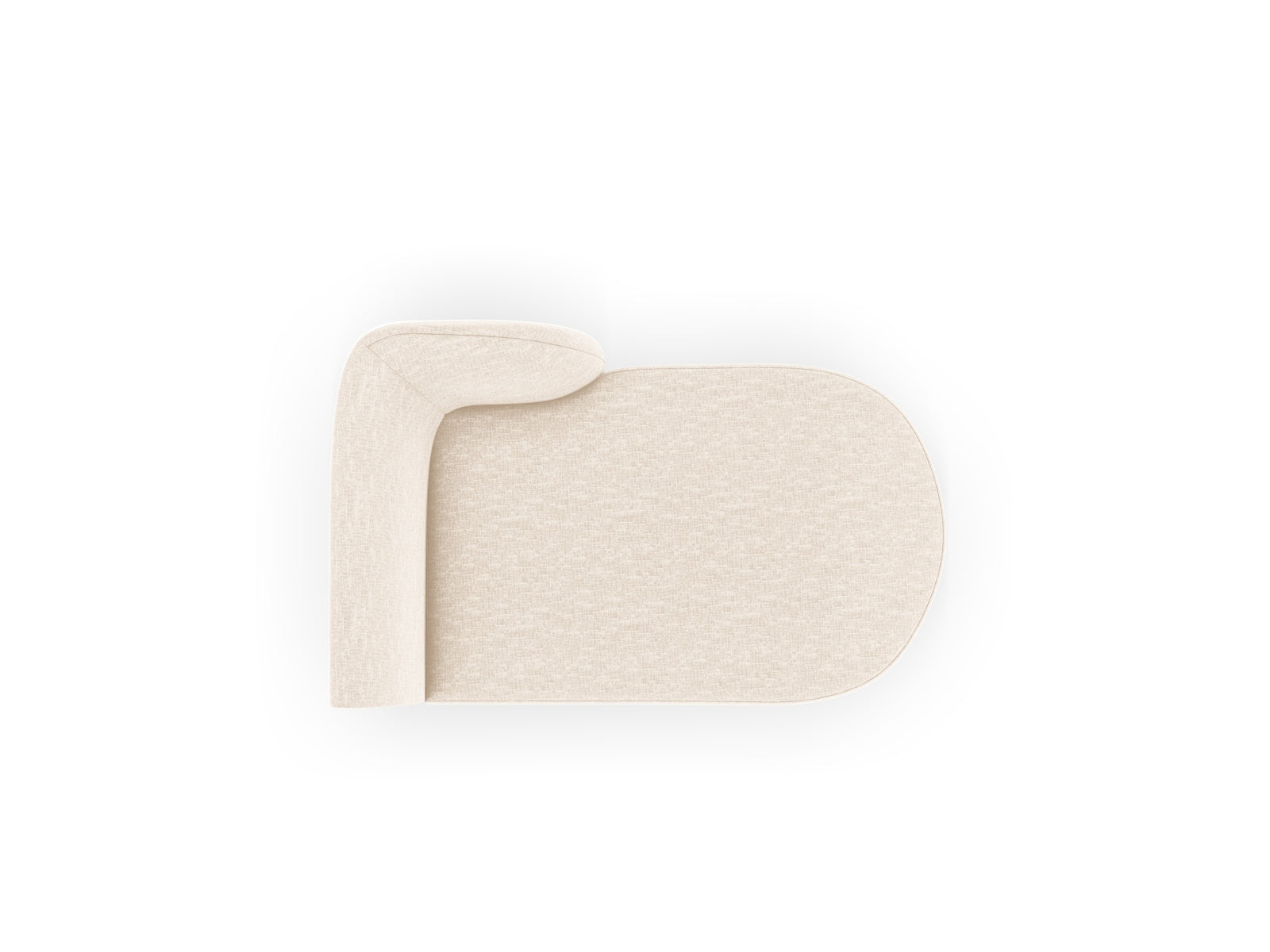 Elegantes Miley Sofa Chaise Lounge rechts, 2-Sitzer in Ivory-Eden, ideal für stilvolle Wohnräume und entspannte Stunden. Hochwertige Verarbeitung von Micadoni.