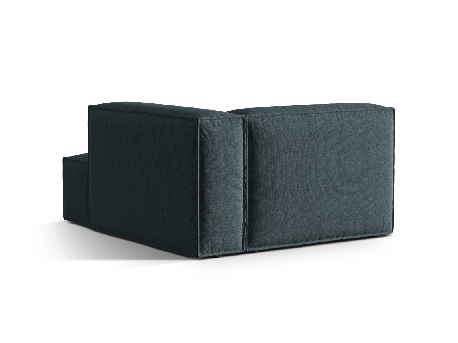 Elegante rechte Chaise Longue in tiefem Petrol, ideal für kreative Wohnideen und anpassbare Sofalösungen.