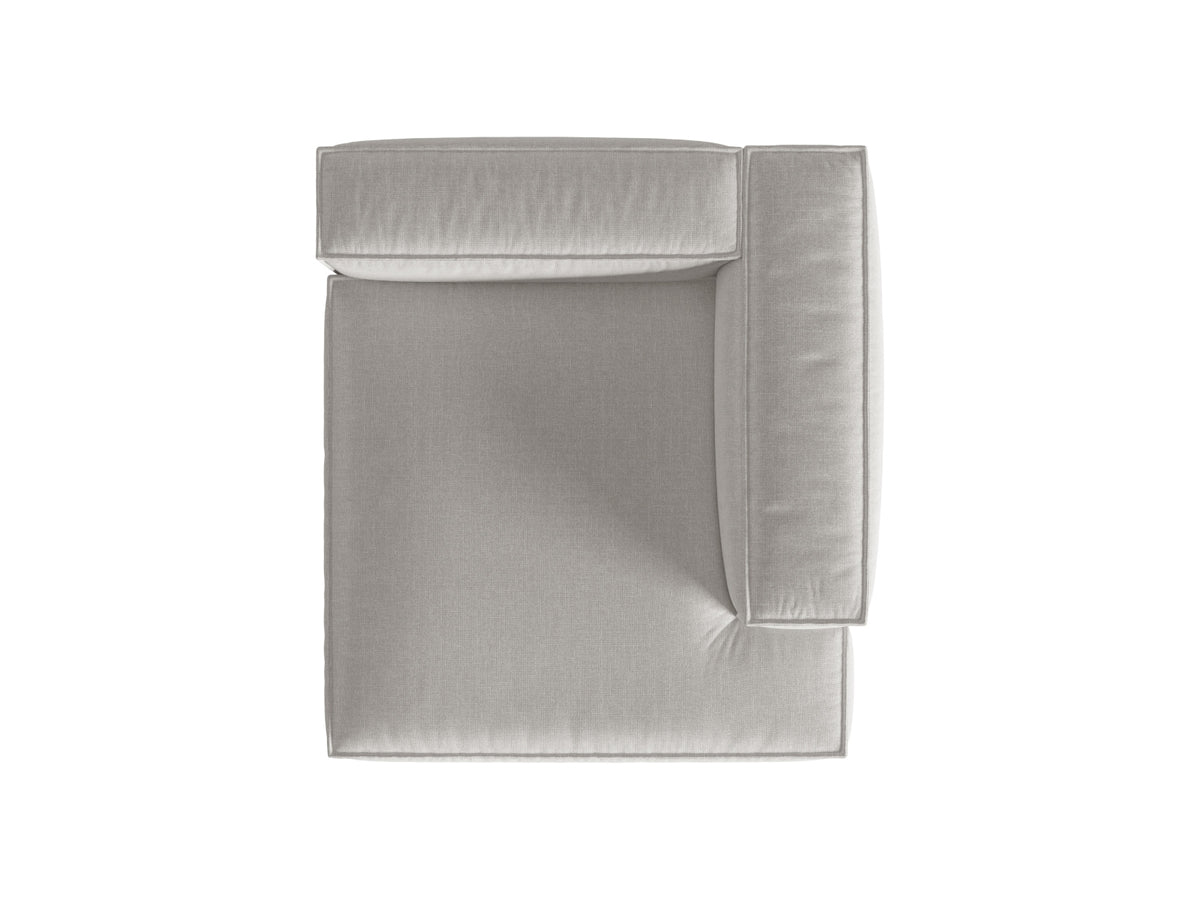 1-Sitzer Modul Chaise Longue Rechts Nuria in Light Grey-Liberty präsentiert im Onlineshop von KAQTU Design AG. Modulares Sofa ist von Micadoni