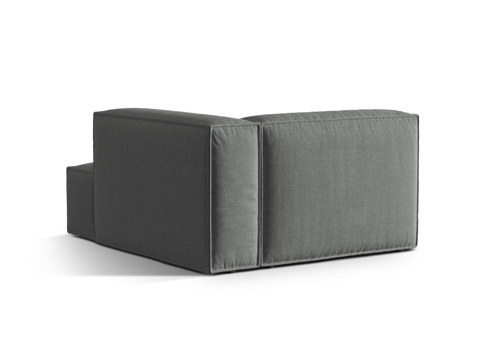 Eleganter 1-Sitzer Chaise Longue Rechts Nuria in modernem Grau, ideal für individuelle Raumgestaltungen und komfortable Entspannung.