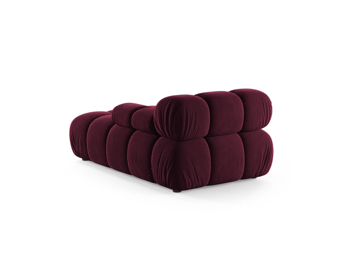 Bellis Sofamodul Chaiselongue rechts von Micadoni, Liberty-Stoff in Cappuccino, Sitzpolster mit schwarzen Kunststoffbeinen, modulares Element