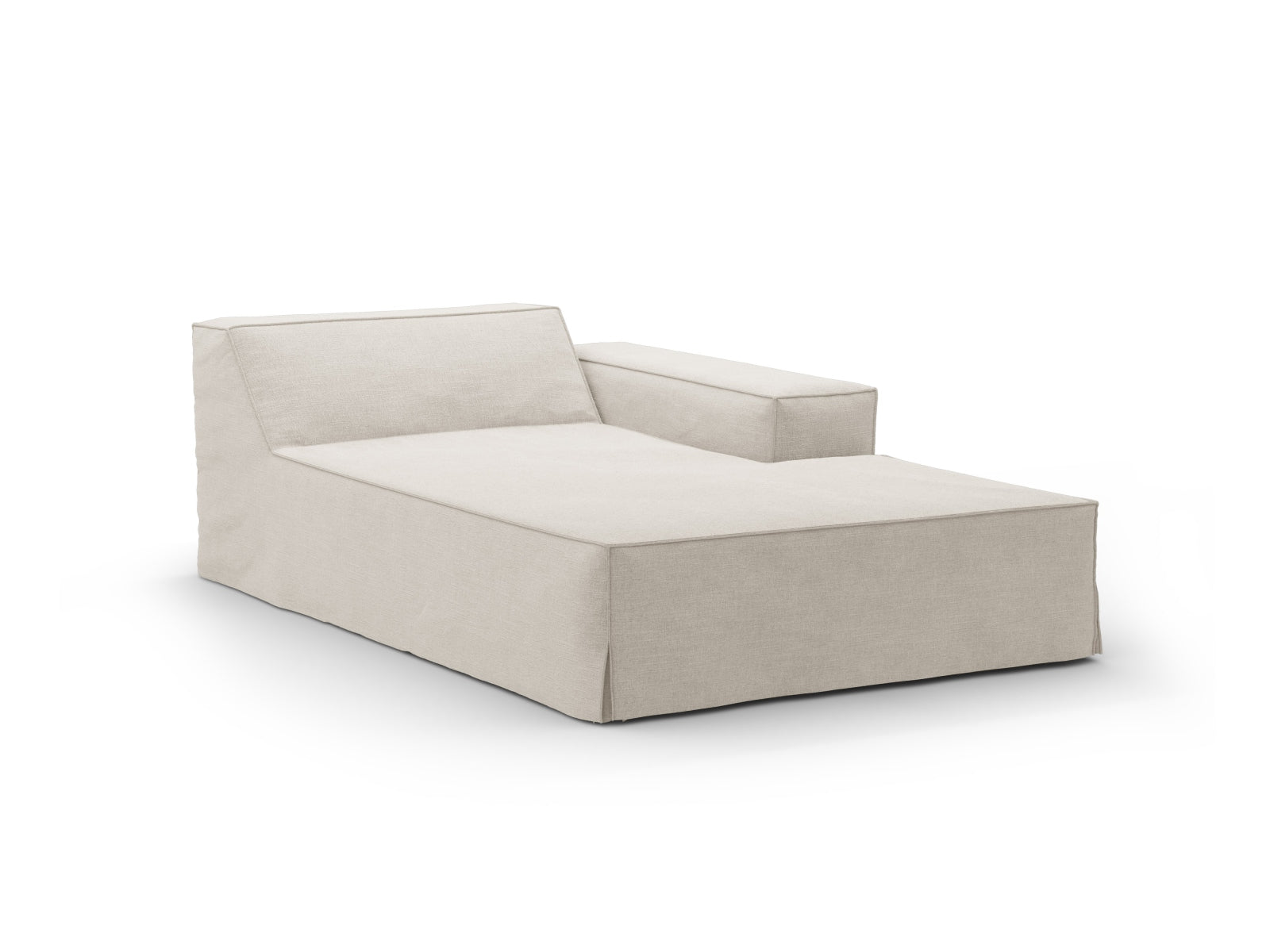 Jodie Modular Chaise Longue rechts 1 Sitzer in Natural präsentiert im Onlineshop von KAQTU Design AG. Modulares Sofa ist von Micadoni
