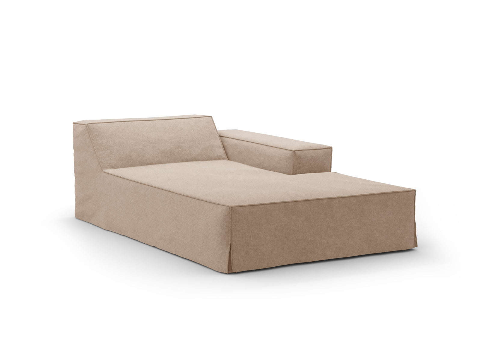 Jodie Modular Chaise Longue rechts 1 Sitzer in Sand präsentiert im Onlineshop von KAQTU Design AG. Modulares Sofa ist von Micadoni