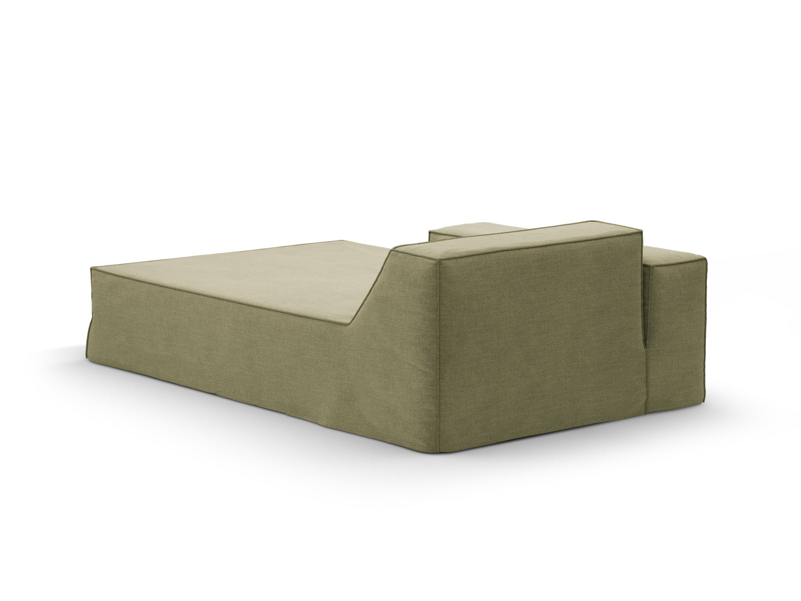Jodie Modular Chaise Longue rechts 1 Sitzer mit abnehmbaren Bezug in Light Green-LINS präsentiert im Onlineshop von KAQTU Design AG. Modulares Sofa ist von Micadoni