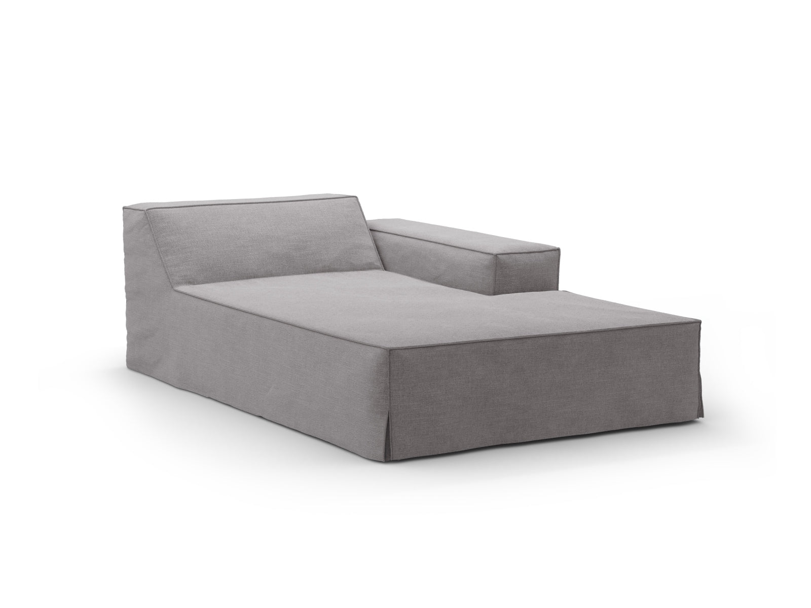 Jodie Modular Chaise Longue rechts 1 Sitzer in Warm grey präsentiert im Onlineshop von KAQTU Design AG. Modulares Sofa ist von Micadoni