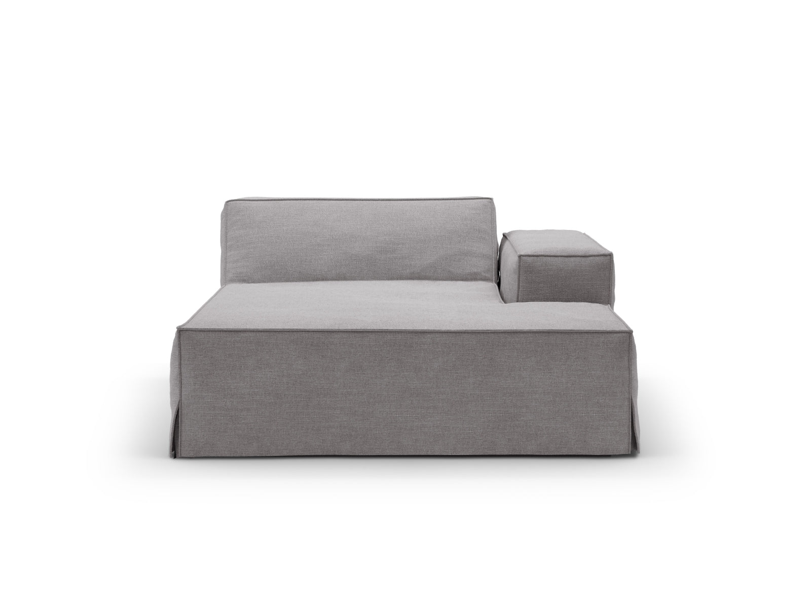 Jodie Modular Chaise Longue rechts 1 Sitzer mit abnehmbaren Bezug in Warm grey-LINS präsentiert im Onlineshop von KAQTU Design AG. Modulares Sofa ist von Micadoni