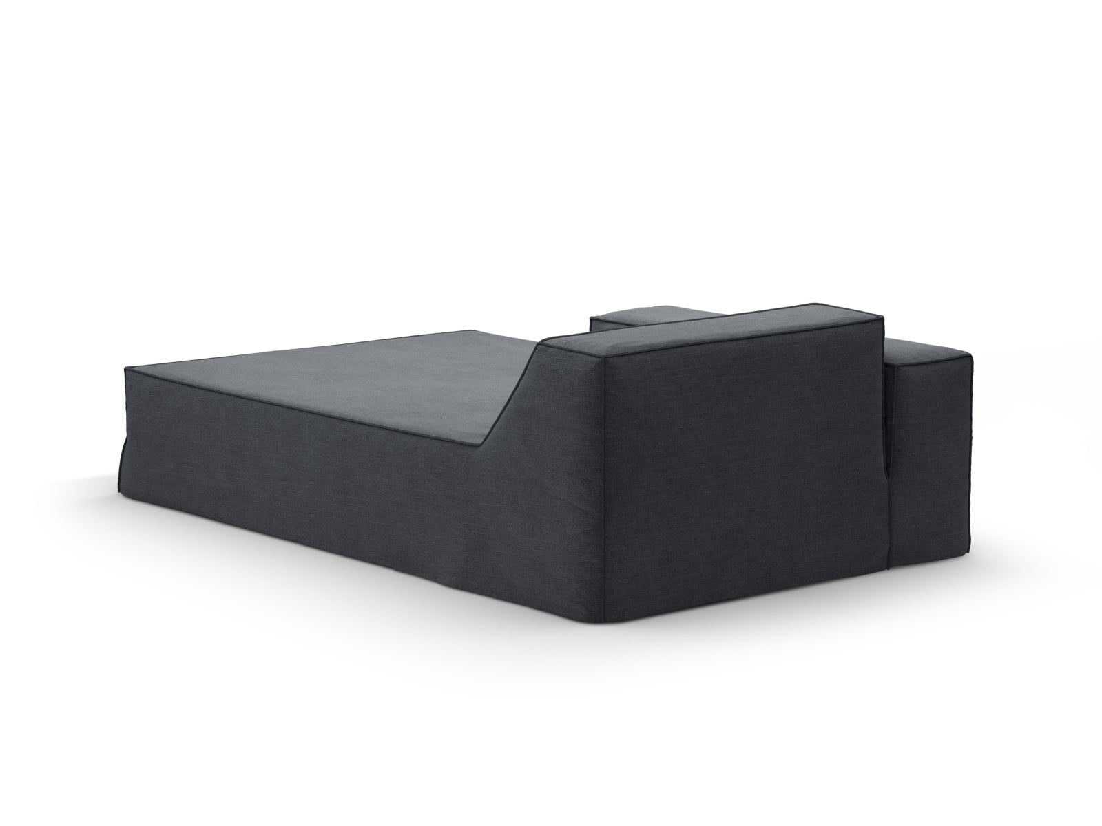 Jodie Modular Chaise Longue rechts 1 Sitzer mit abnehmbaren Bezug in Grey und Blue-LINS präsentiert im Onlineshop von KAQTU Design AG. Modulares Sofa ist von Micadoni