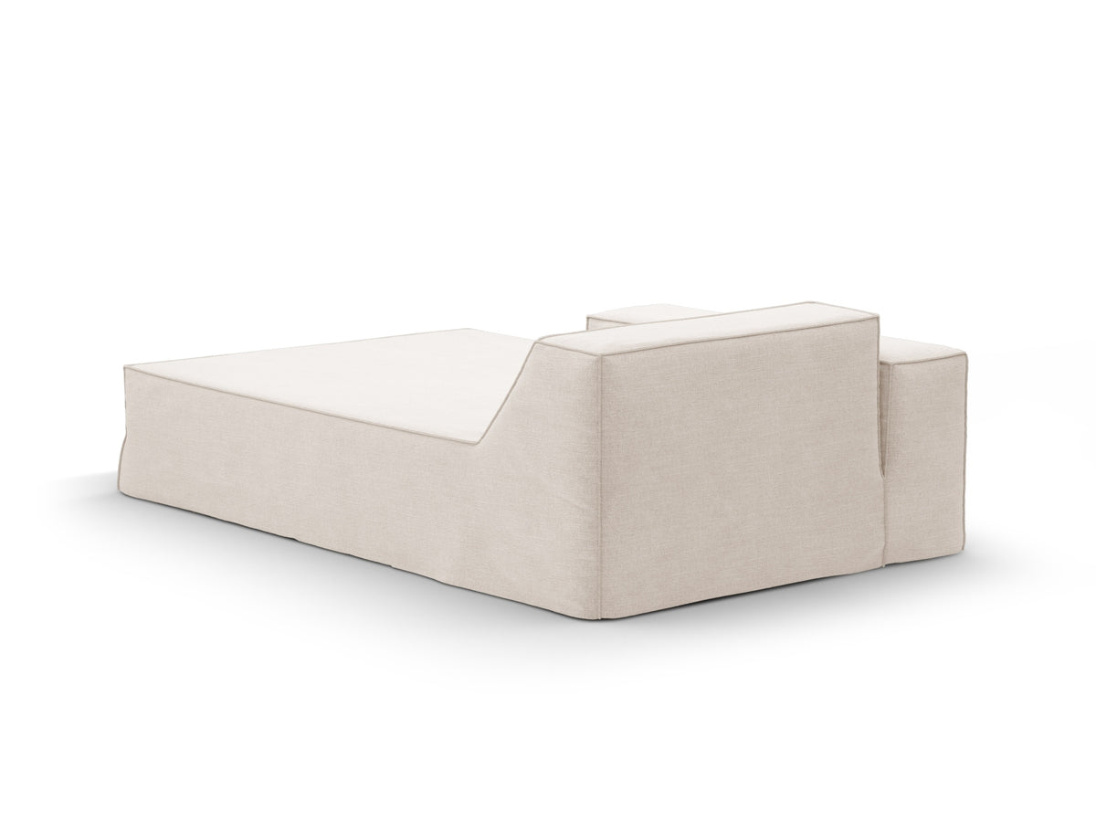 Jodie Modular Chaise Longue rechts 1 Sitzer mit abnehmbaren Bezug in Beige-LINS präsentiert im Onlineshop von KAQTU Design AG. Modulares Sofa ist von Micadoni