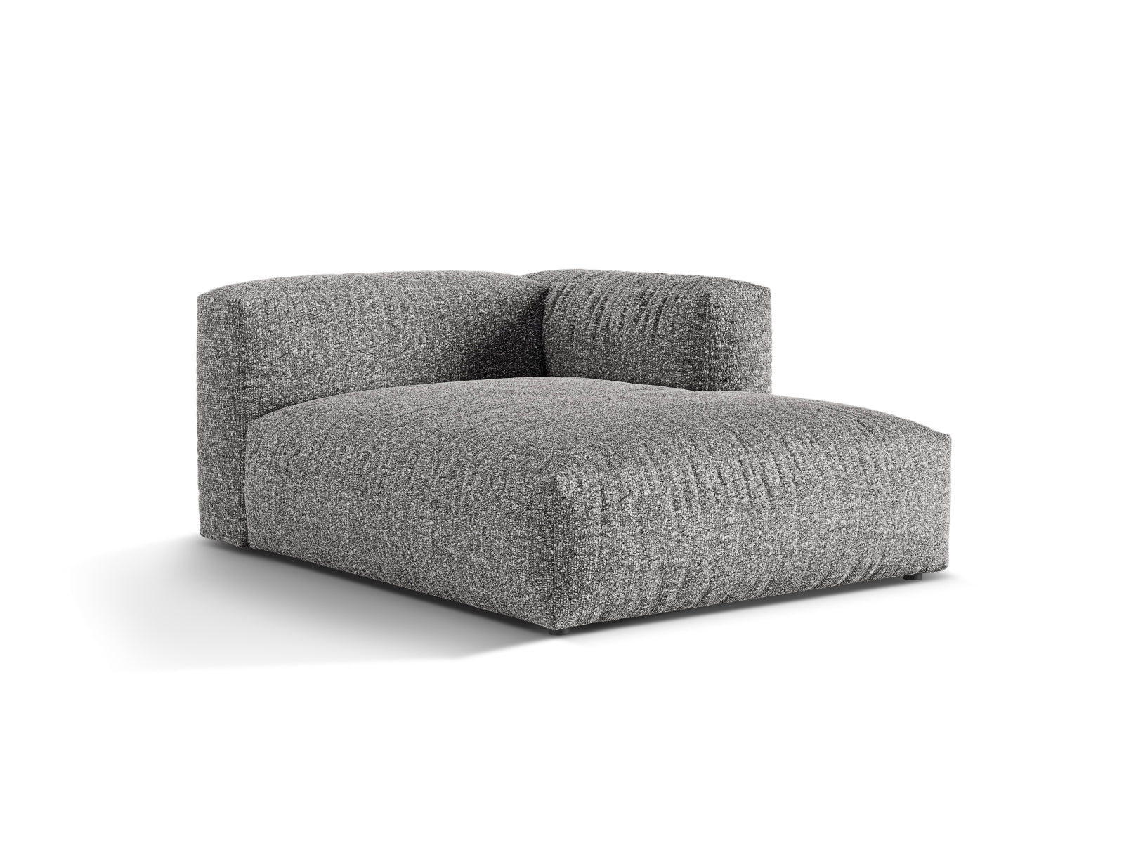 Elegante 1-Sitzer Chaise Longue Rechts Martina in Graphit, ideal für stilvolle Wohnräume. Teil der modularen Sofa-Kollektion von Micadoni.
