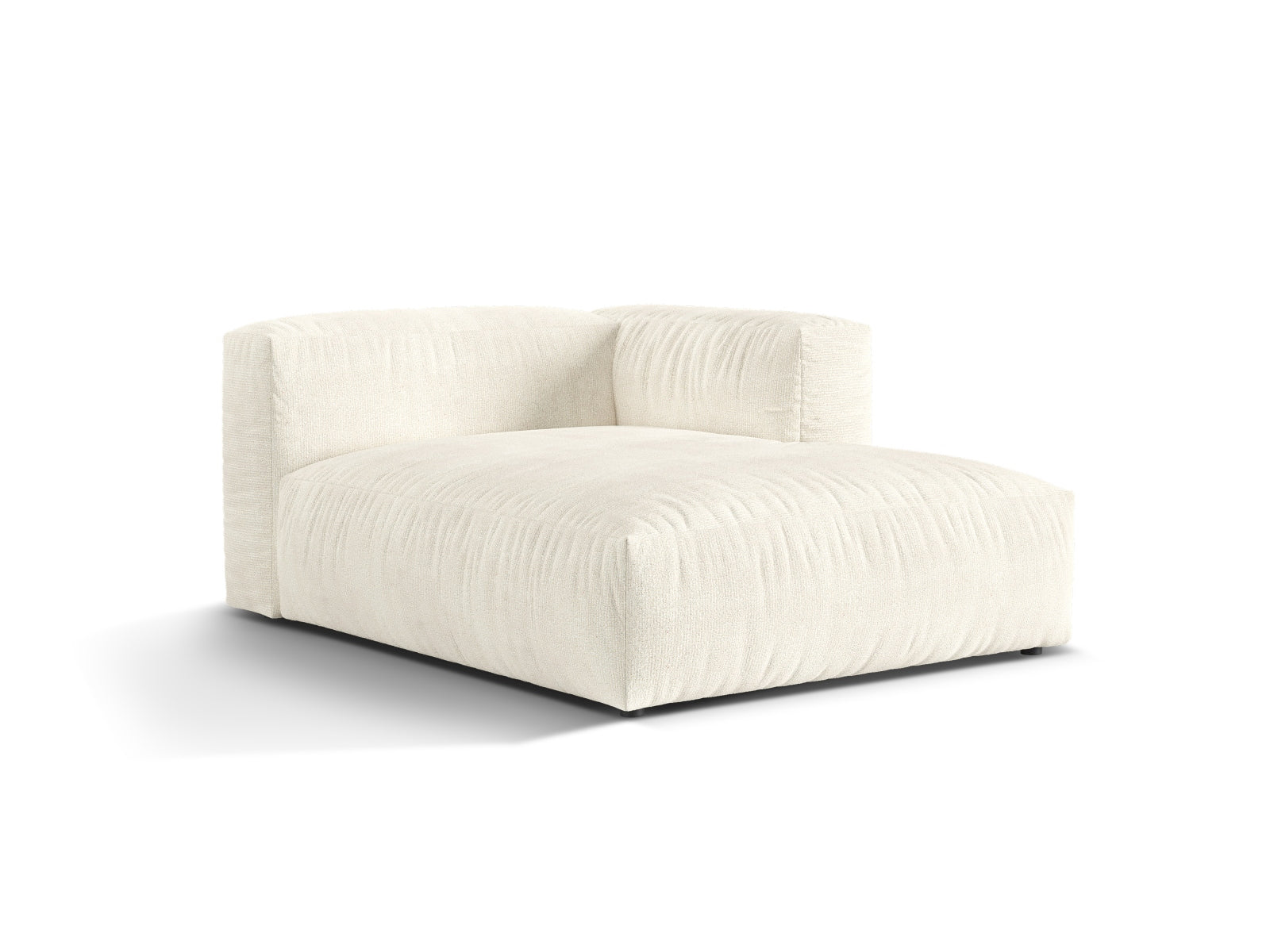 Elegante 1-Sitzer Chaise Longue Rechts Martina in Ivory-Monet, ideal für stilvolle Wohnräume und vielseitige Sofa-Kombinationen.