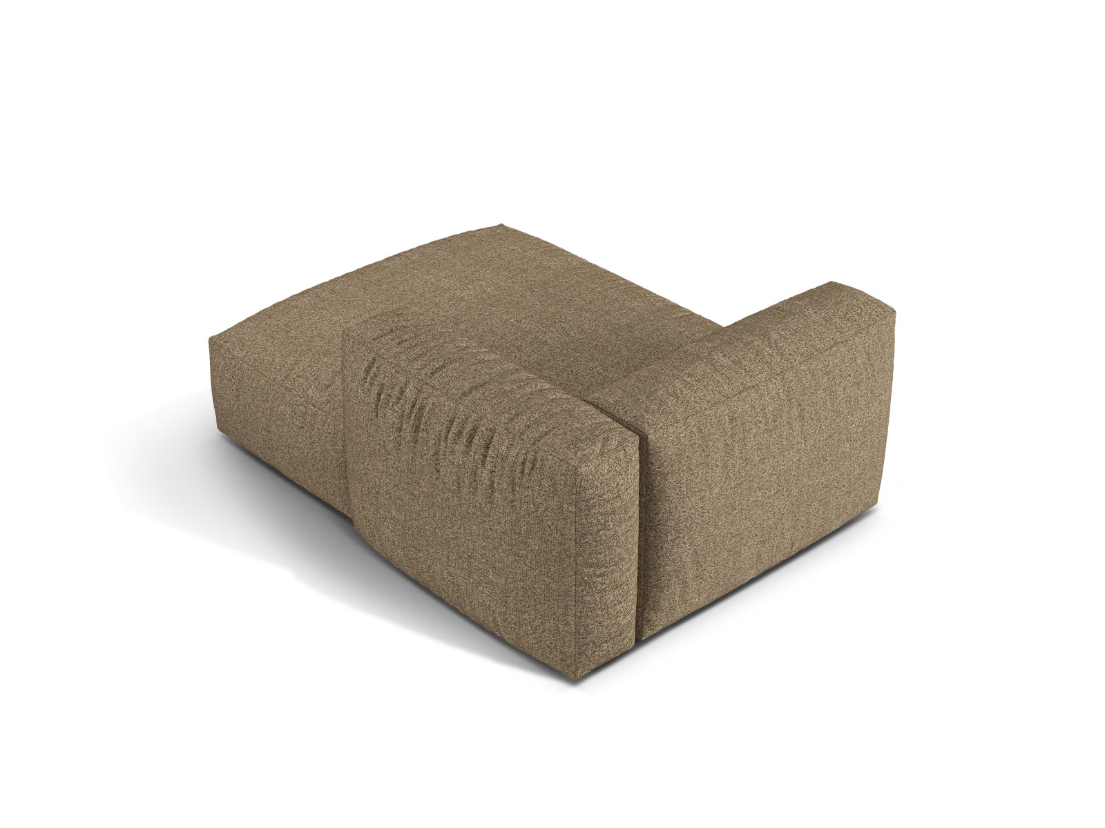 Elegante 1-Sitzer Chaise Longue Rechts Martina in sanftem Cappuccino, ideal für stilvolle Wohnräume und entspannende Rückzugsorte.